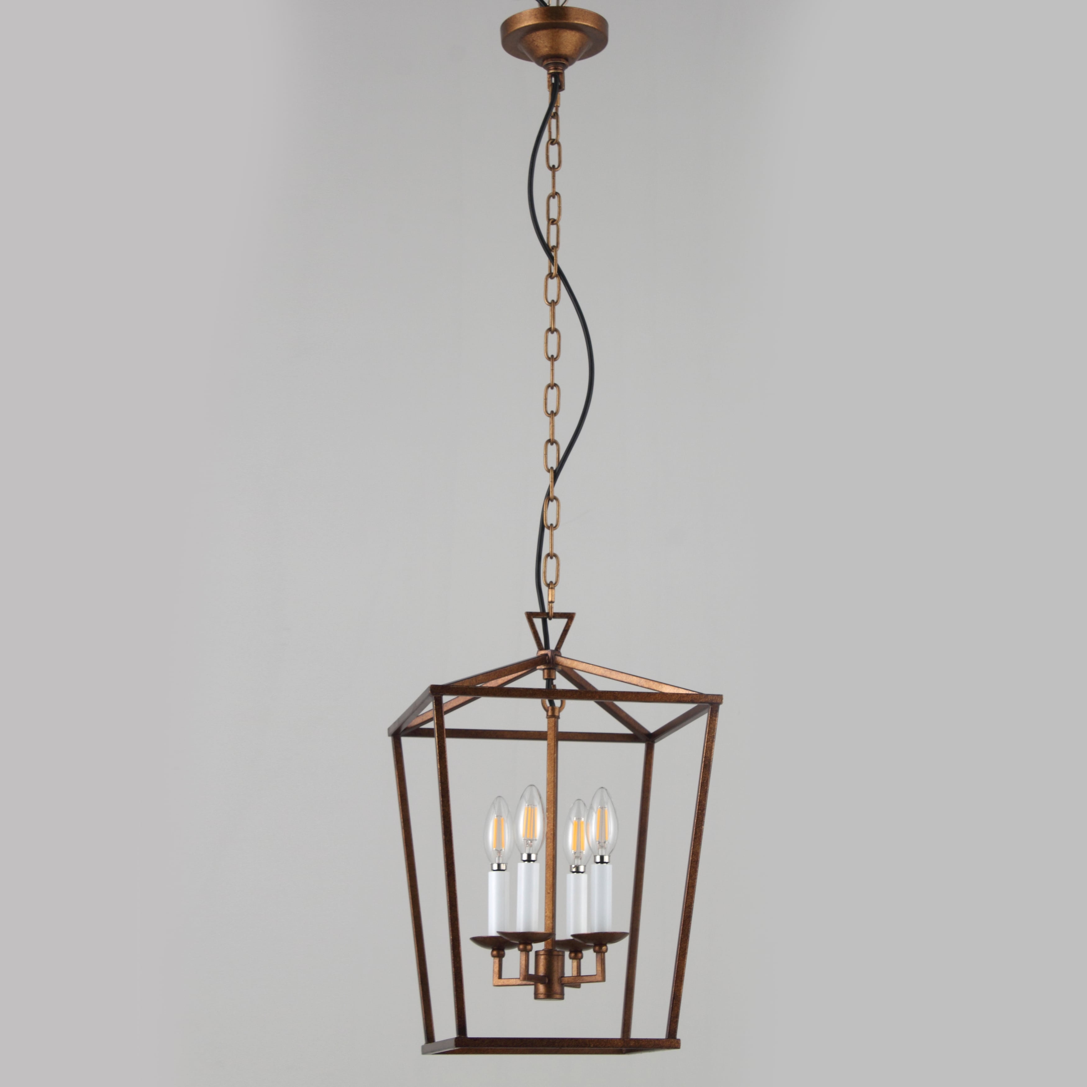 Chris Graff 4 - Light 12"W Lantern Geometric Chandelier - Italian Concept -