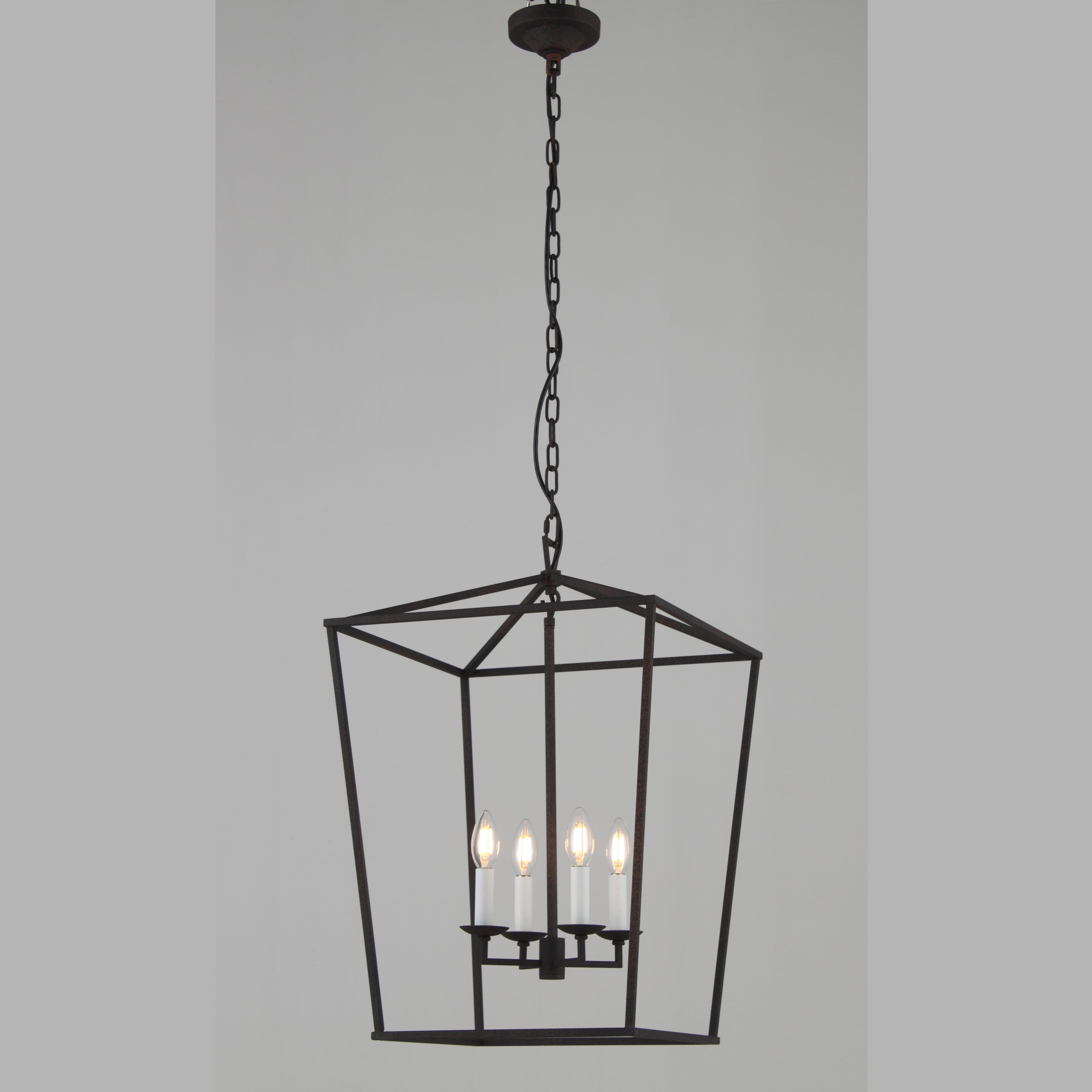 Chris Graff 4 - Light 12"W Lantern Geometric Chandelier - Italian Concept -