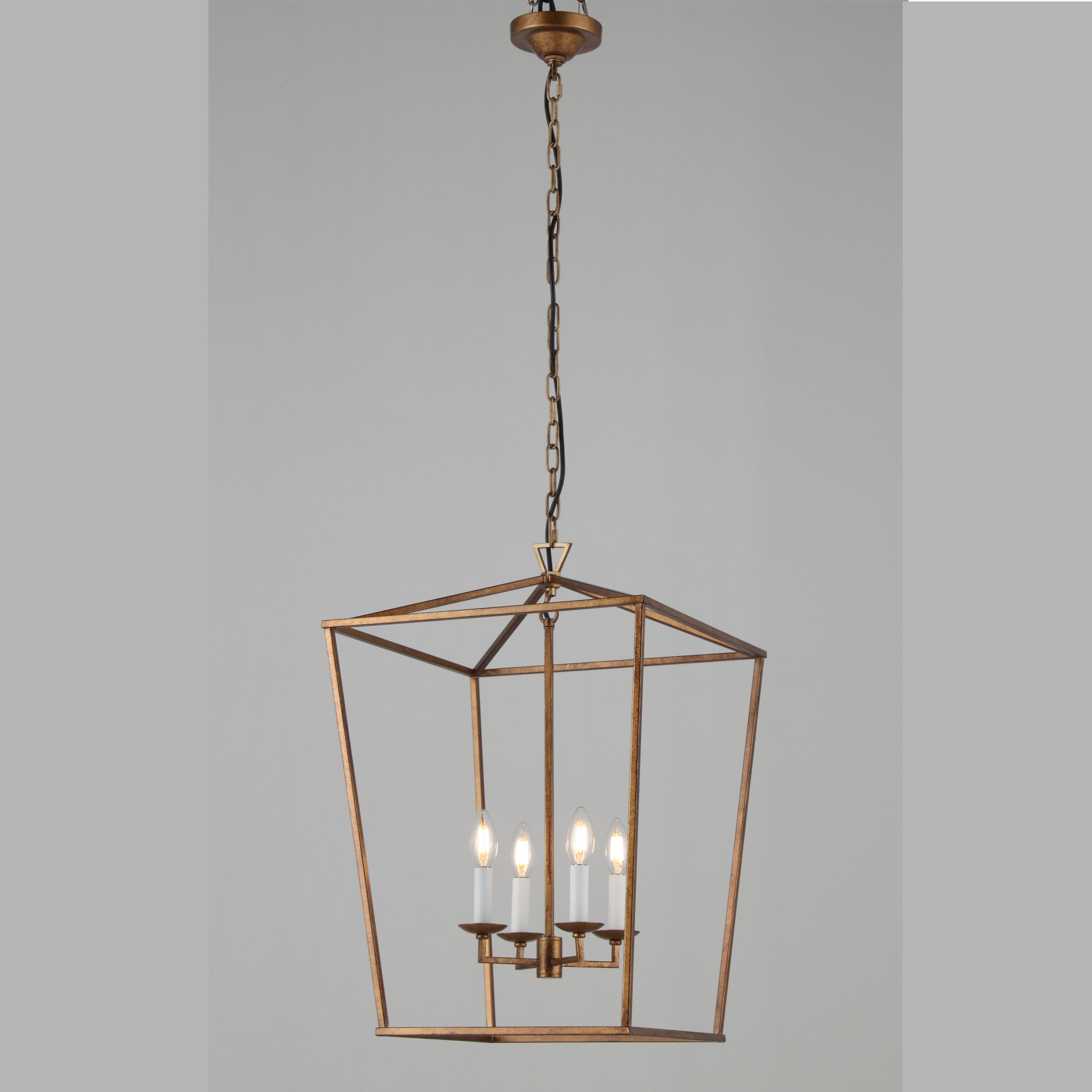 Chris Graff 4 - Light 12"W Lantern Geometric Chandelier - Italian Concept -