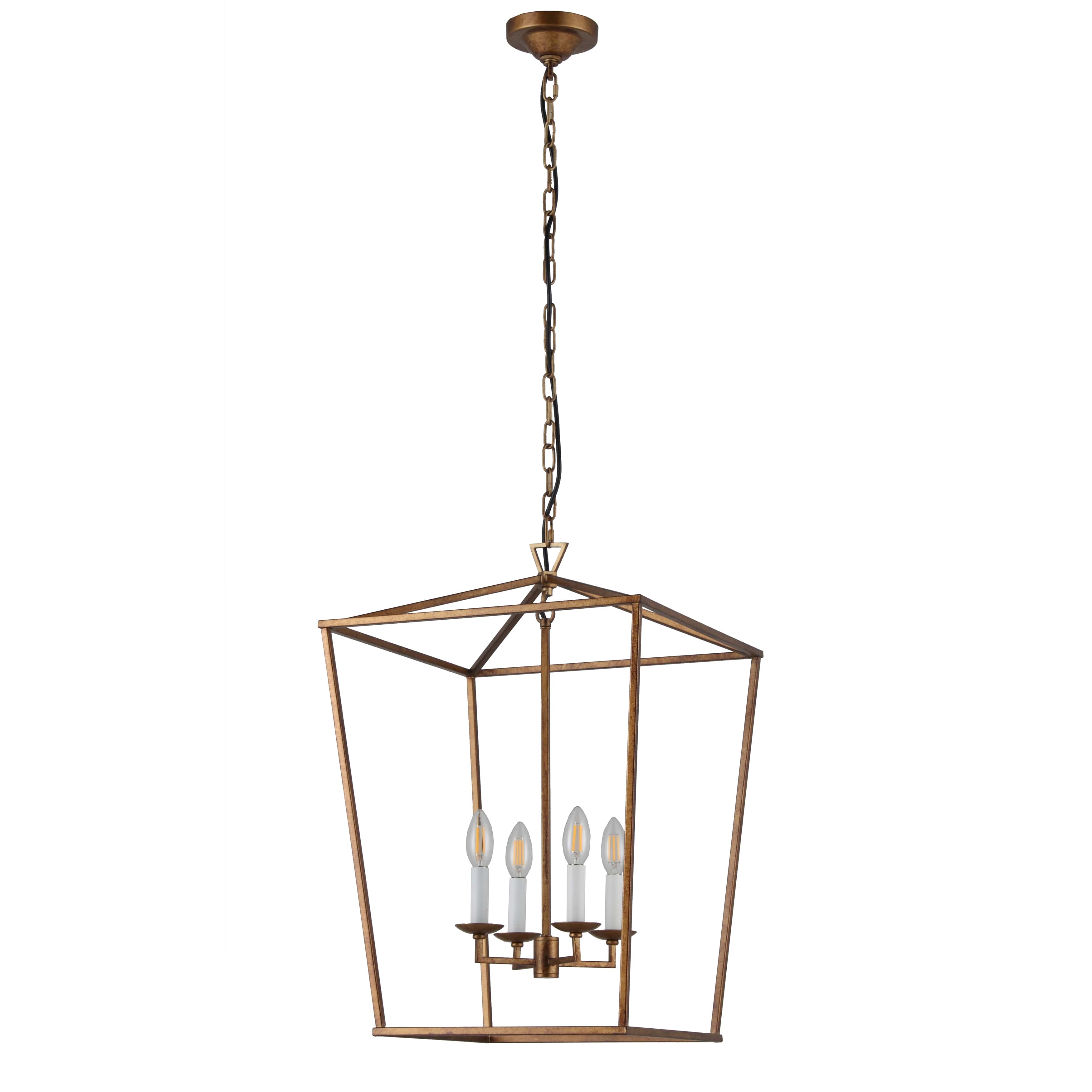 Chris Graff 4 - Light 12"W Lantern Geometric Chandelier - Italian Concept -