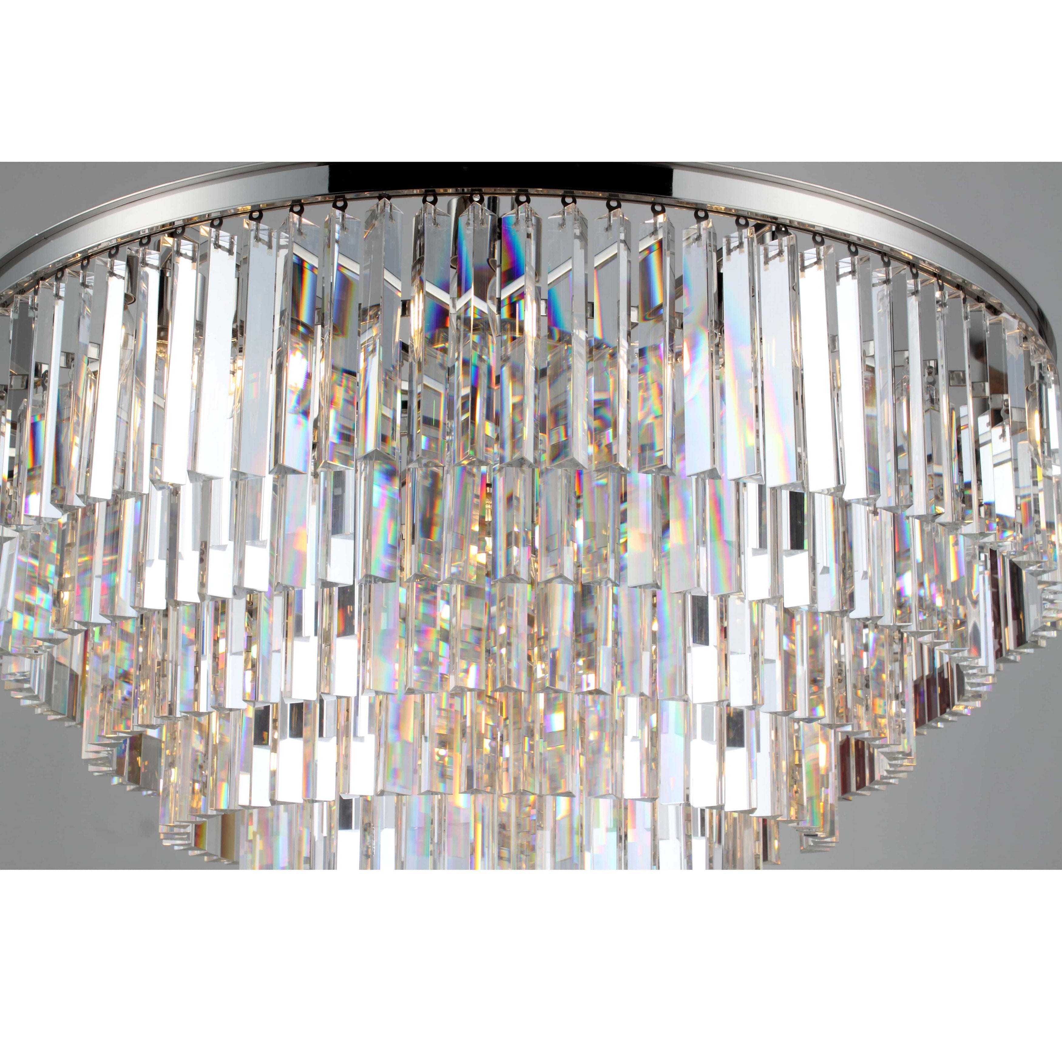 Apex Odeon Round Crystal Fringe Chandelier Collection - Italian Concept -