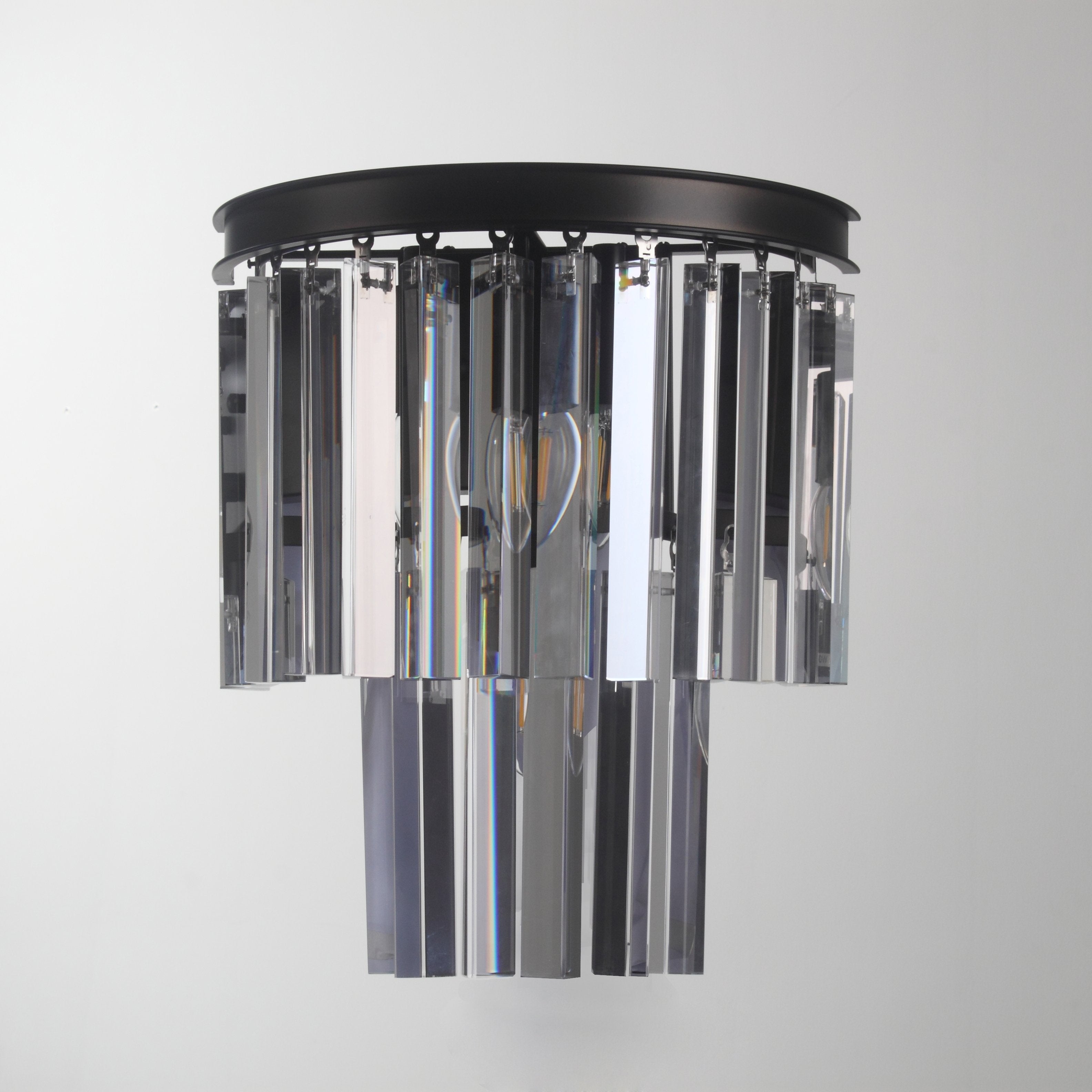 Apex Odeon Crystal Fringe 2-Tier Sconce - Italian Concept -