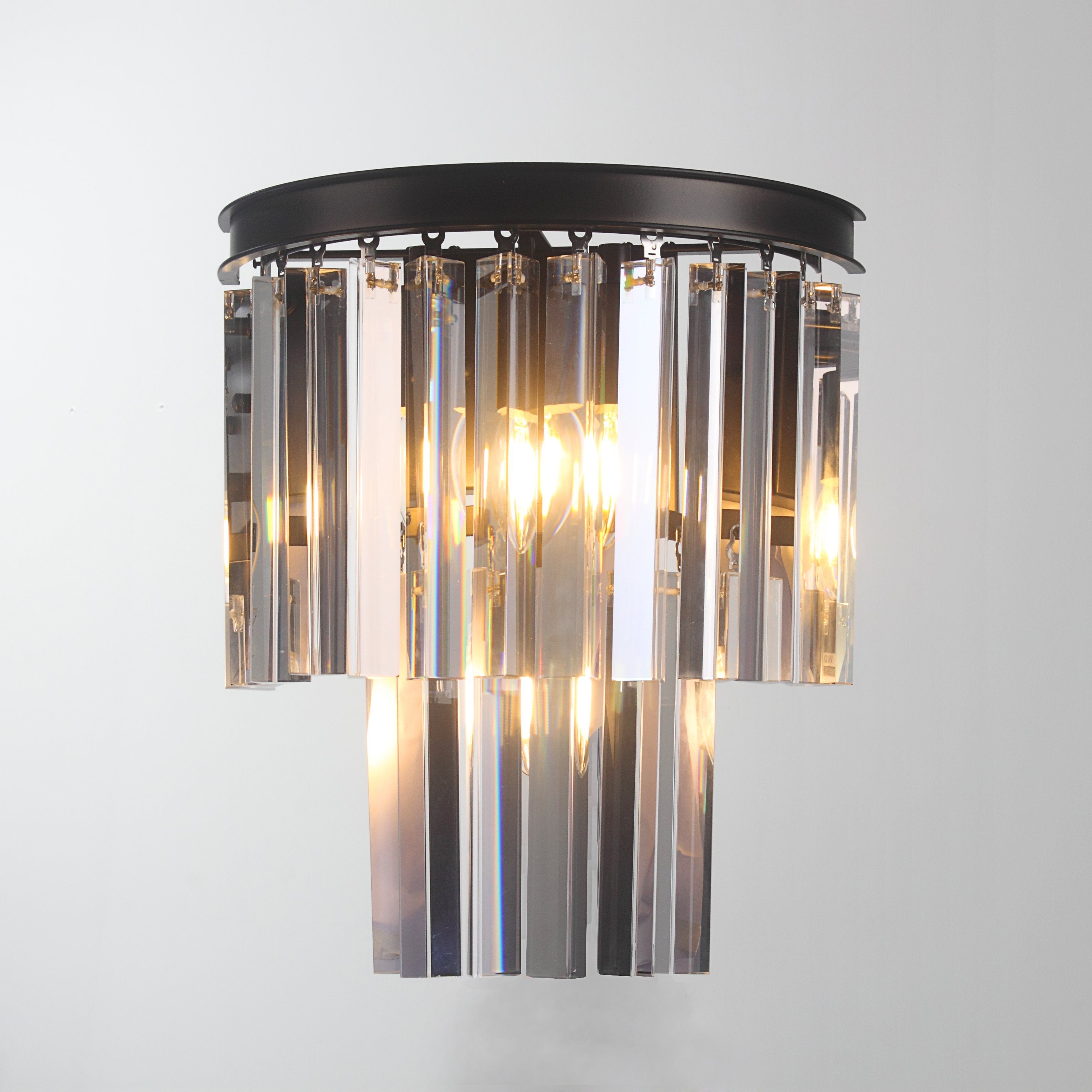 Apex Odeon Crystal Fringe 2-Tier Sconce - Italian Concept -