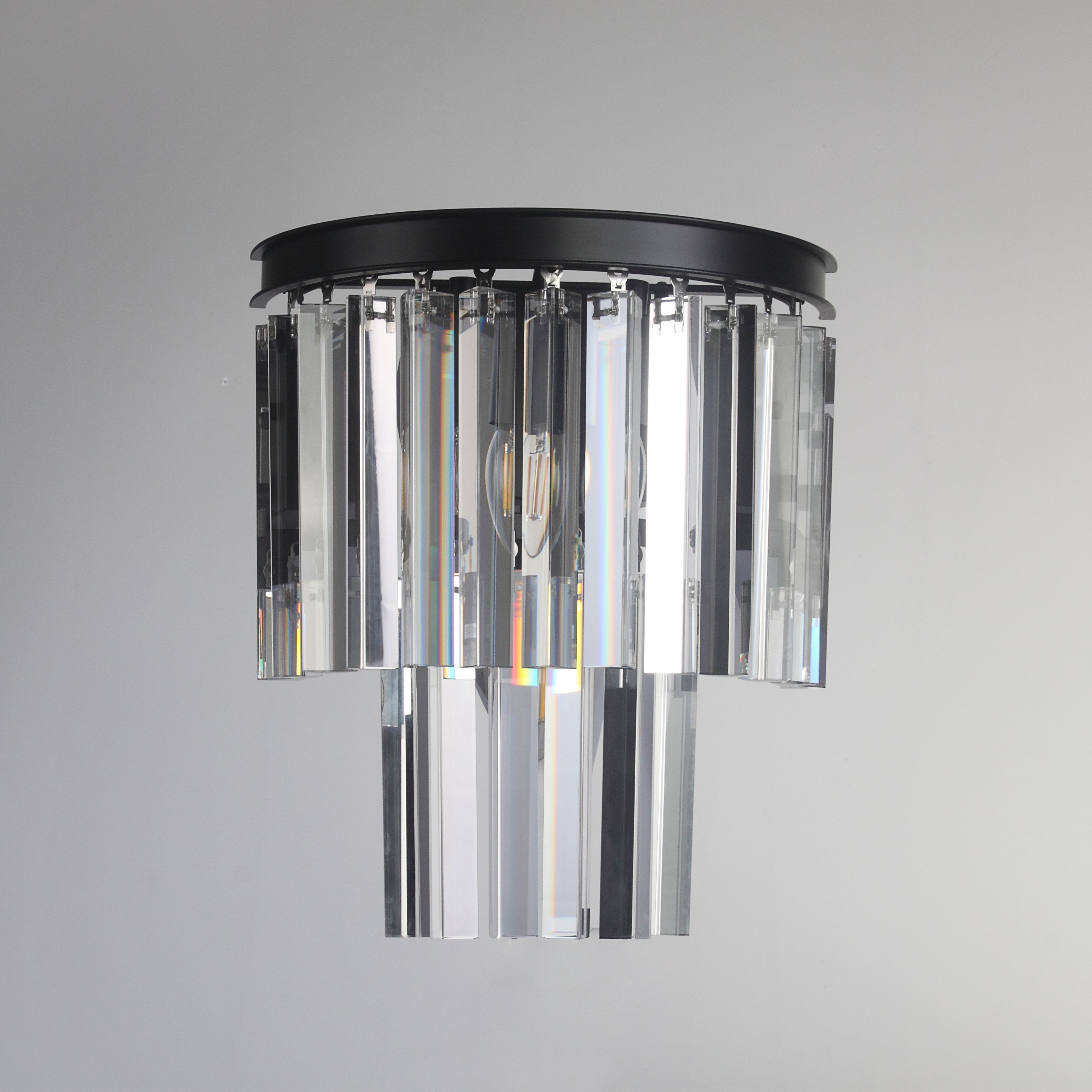 Odeon Crystal Fringe 2-Tier Sconce - Italian Concept