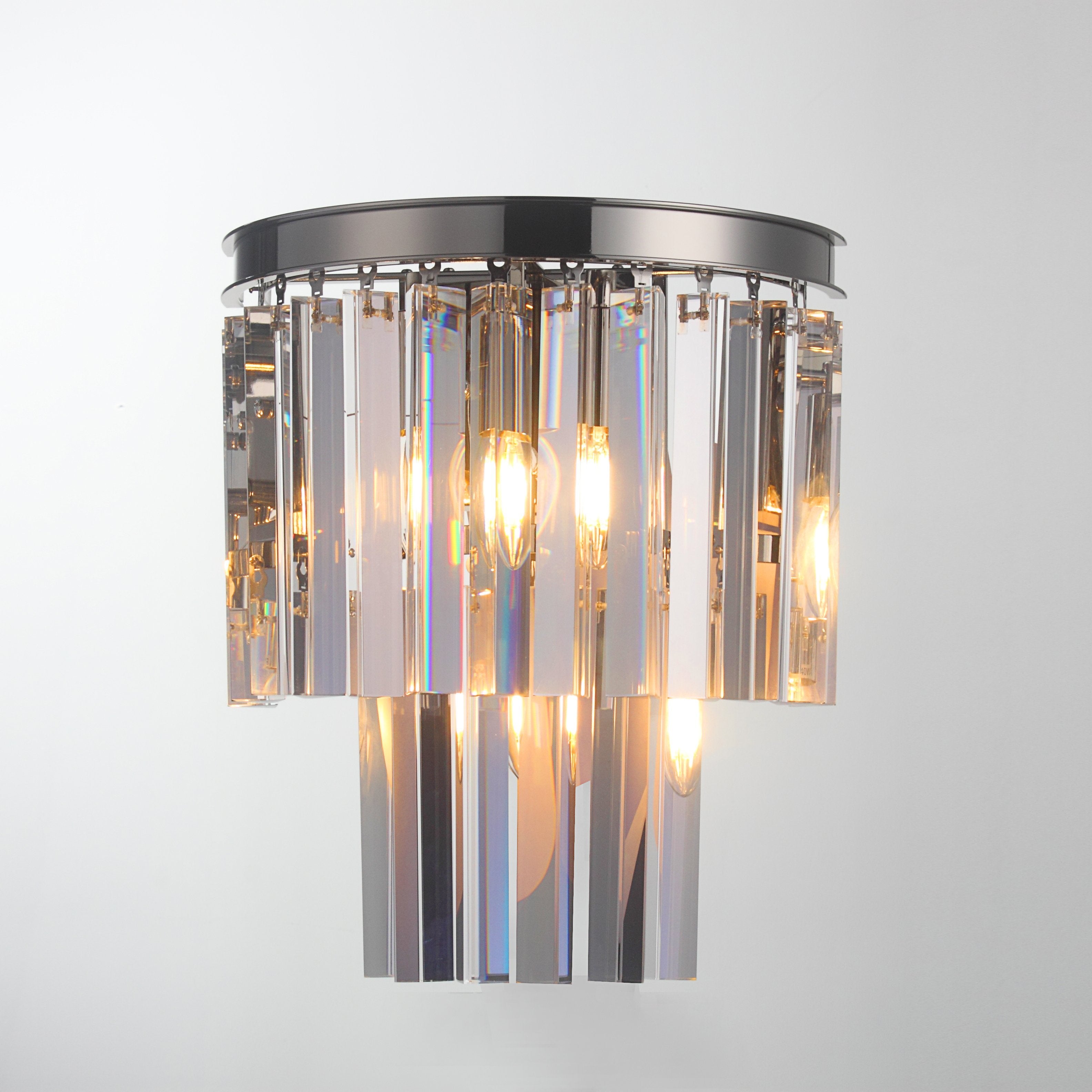 Odeon Crystal Fringe 2-Tier Sconce - Italian Concept