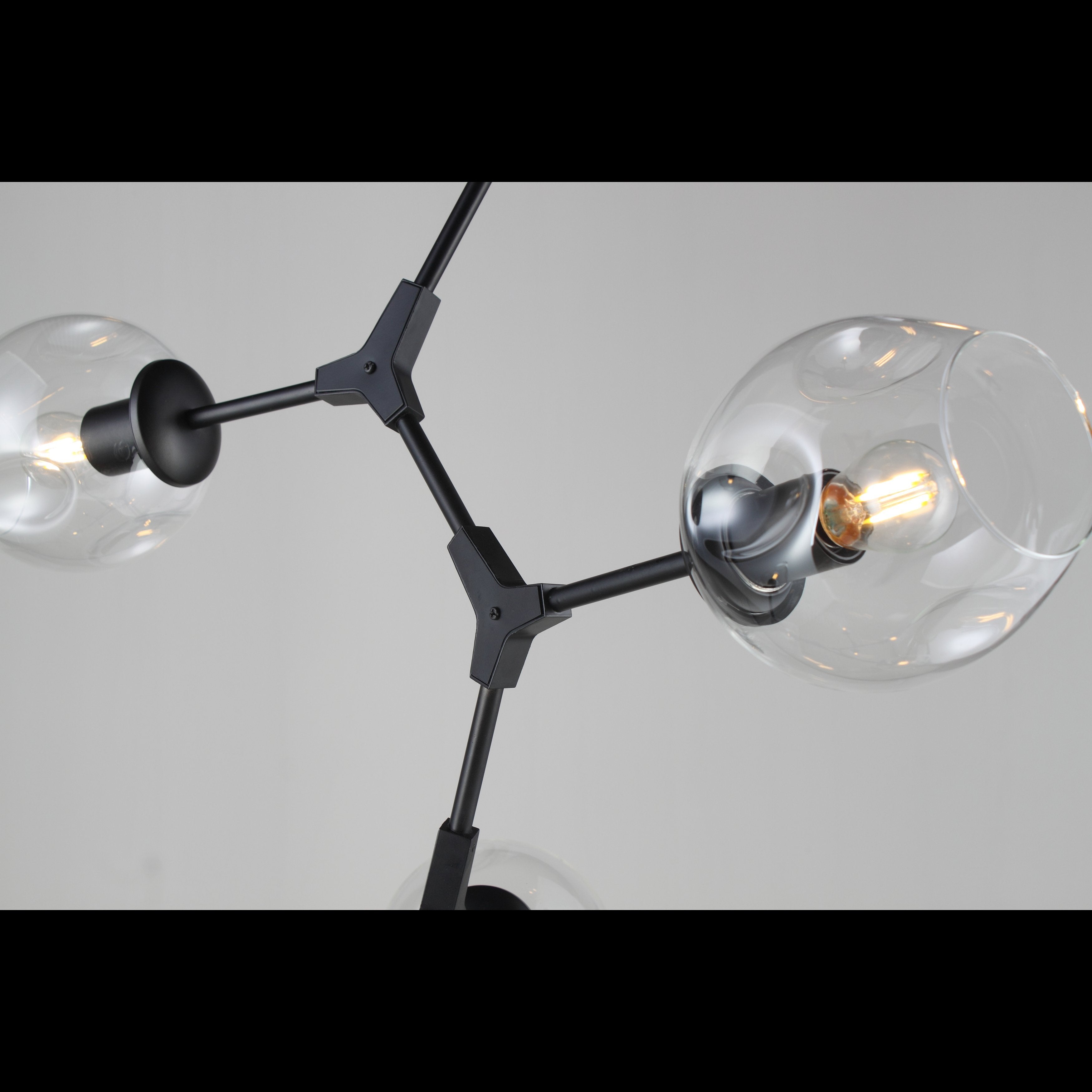 Metal Releaf Horizontal Globe Branching Bubble Chandelier - Italian Concept