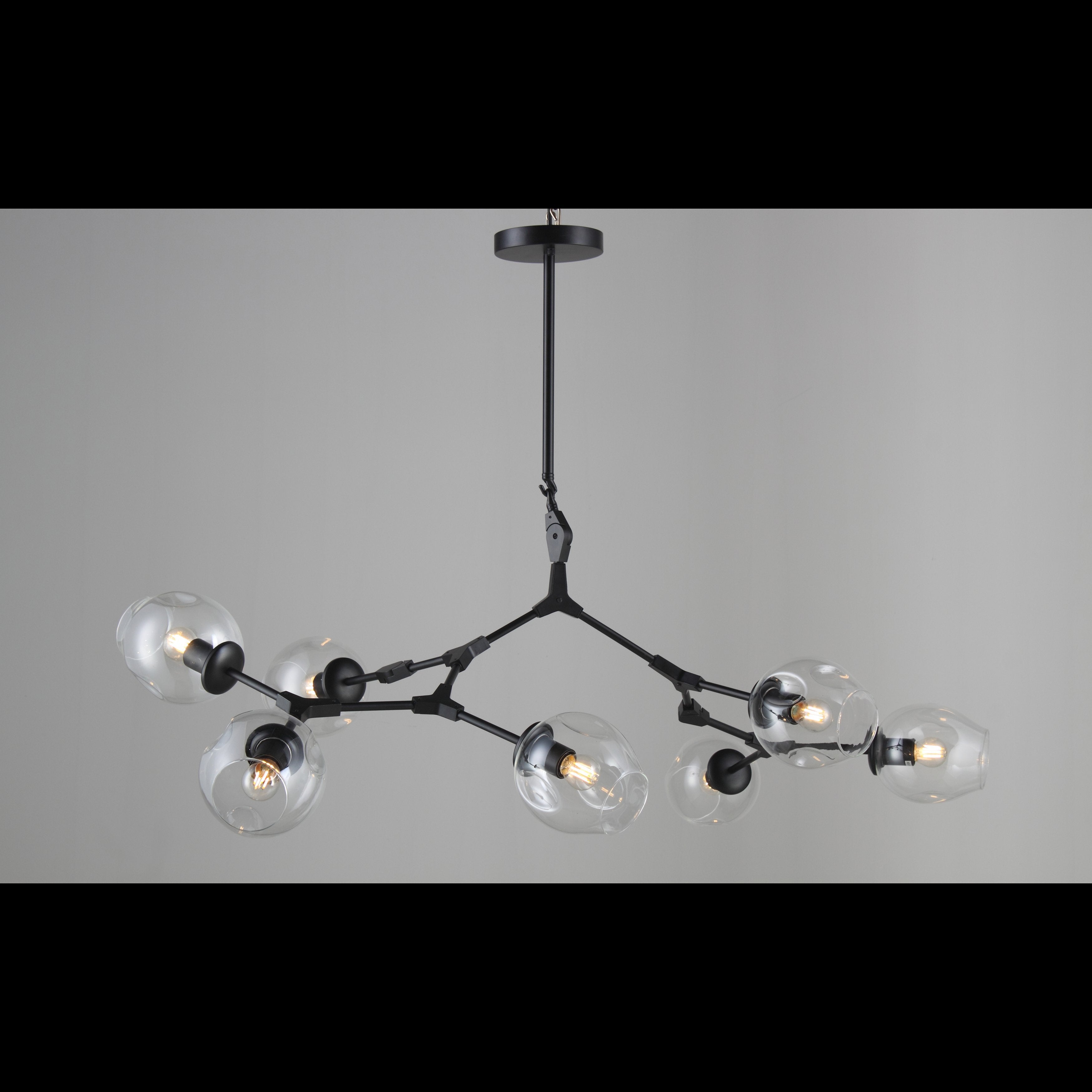Metal Releaf Horizontal Globe Branching Bubble Chandelier - Italian Concept