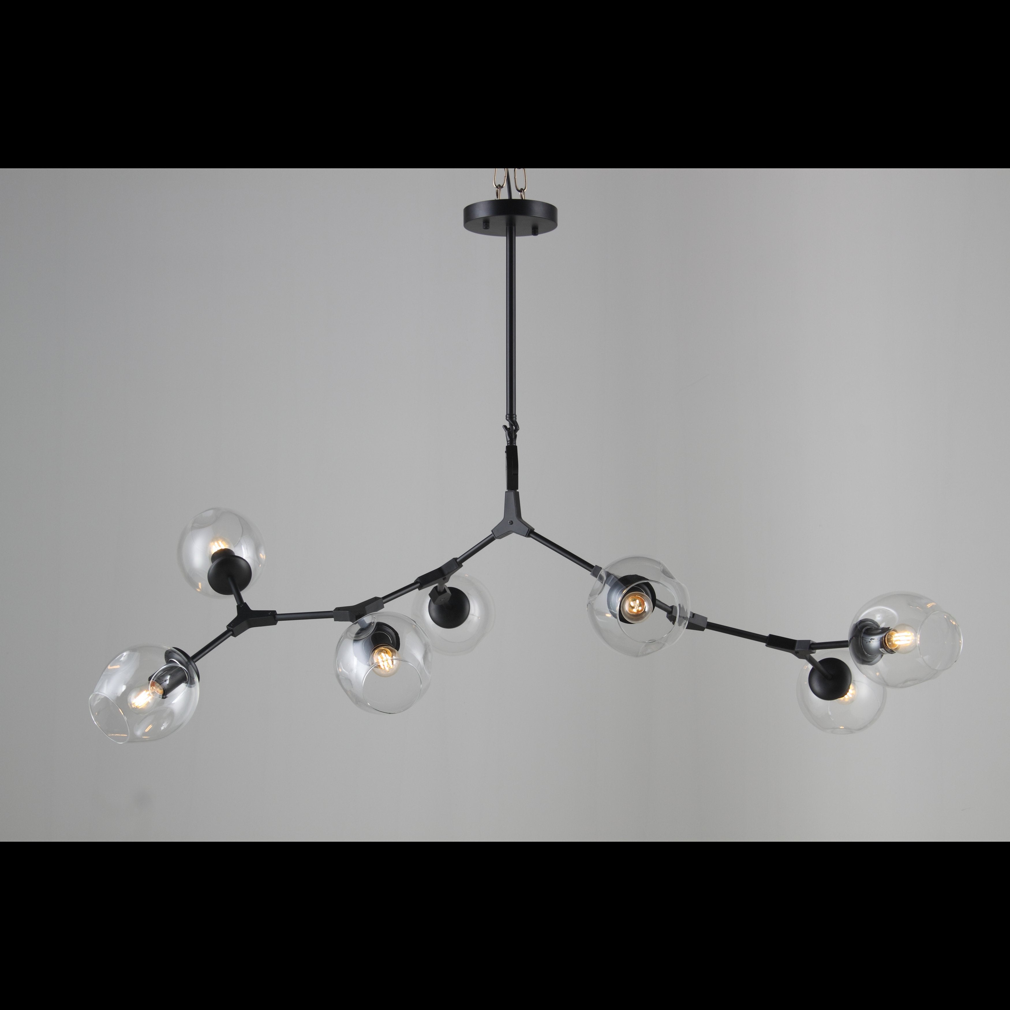 Metal Releaf Horizontal Globe Branching Bubble Chandelier - Italian Concept