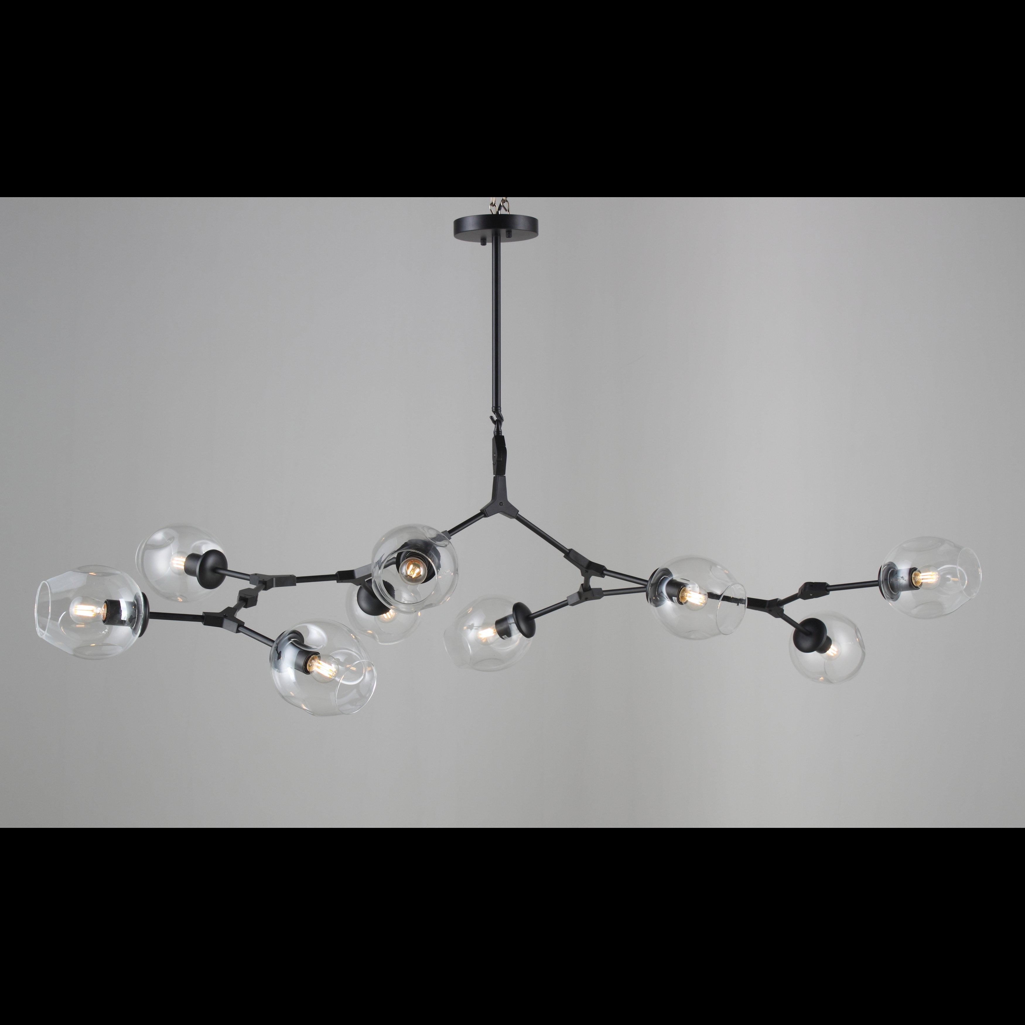 Metal Releaf Horizontal Globe Branching Bubble Chandelier - Italian Concept