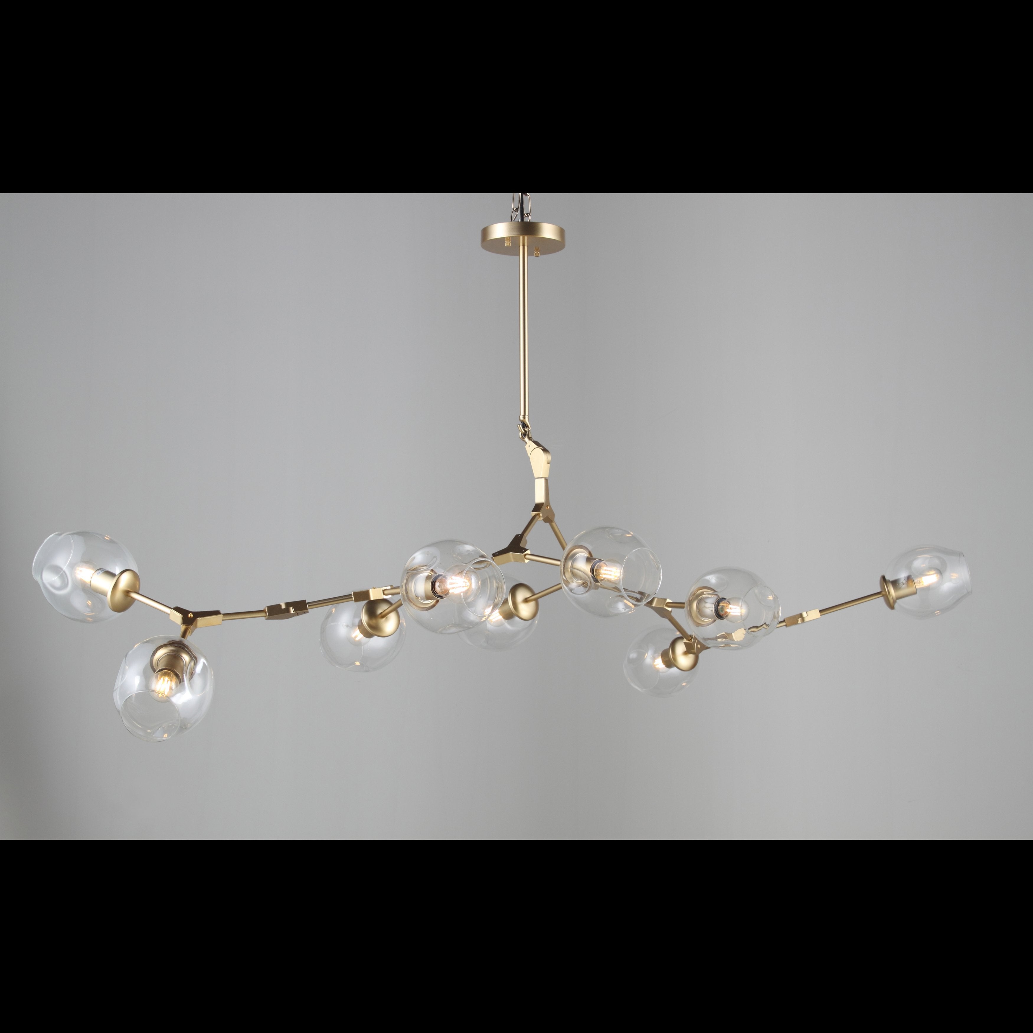 Metal Releaf Horizontal Globe Branching Bubble Chandelier - Italian Concept