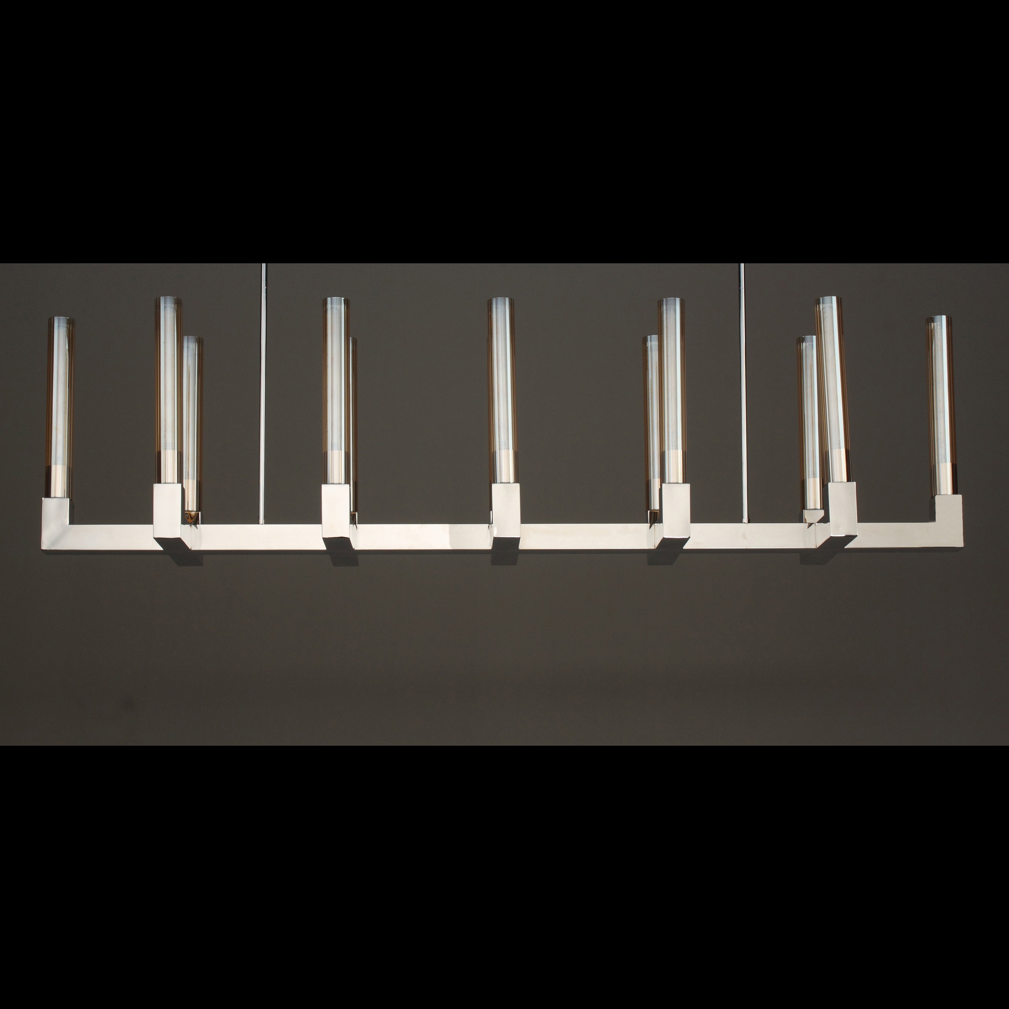 Metal Linear 12-Light 51" Chandelier - Italian Concept