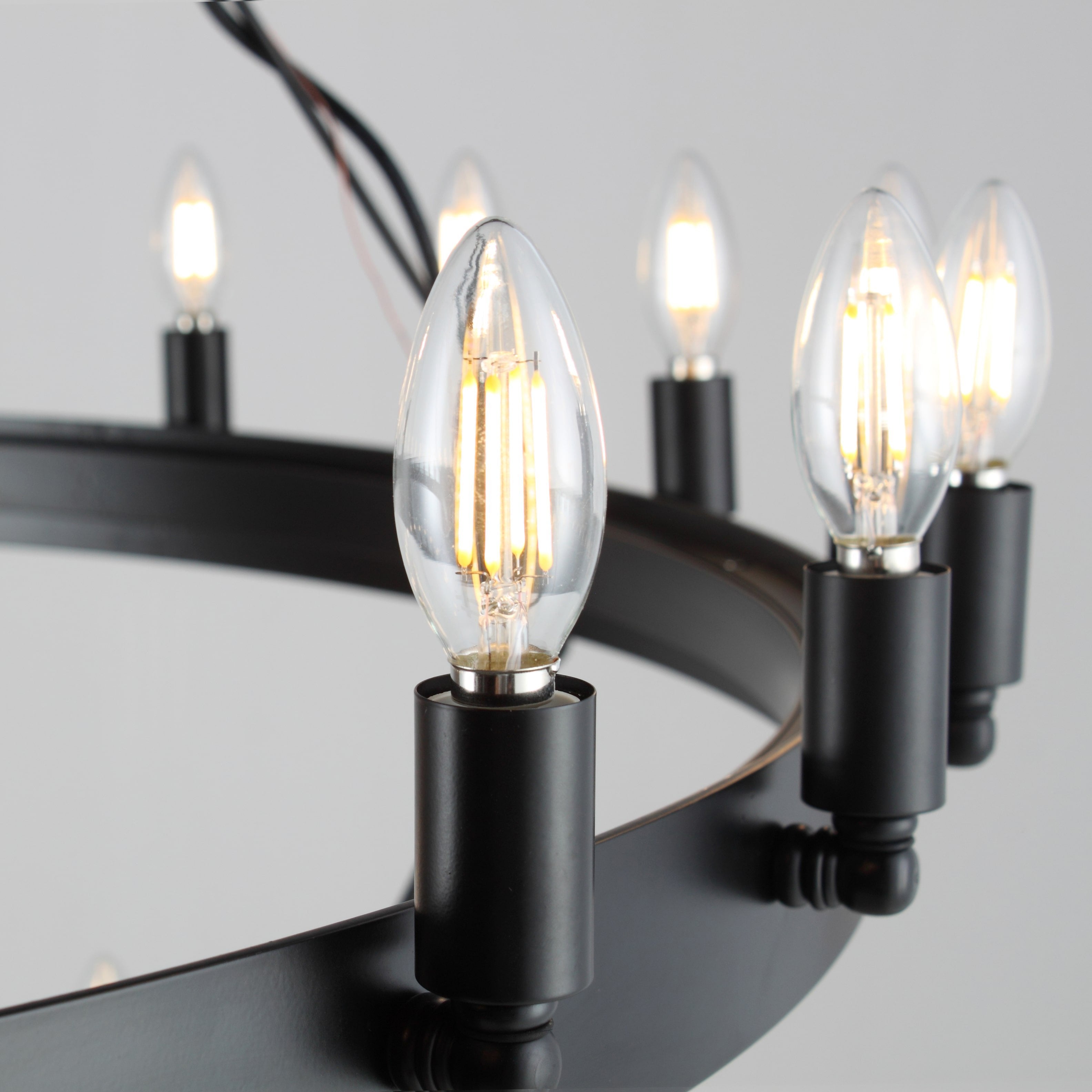 Wheel Barrel 2-Tier Vintage Round Chandelier - Italian Concept