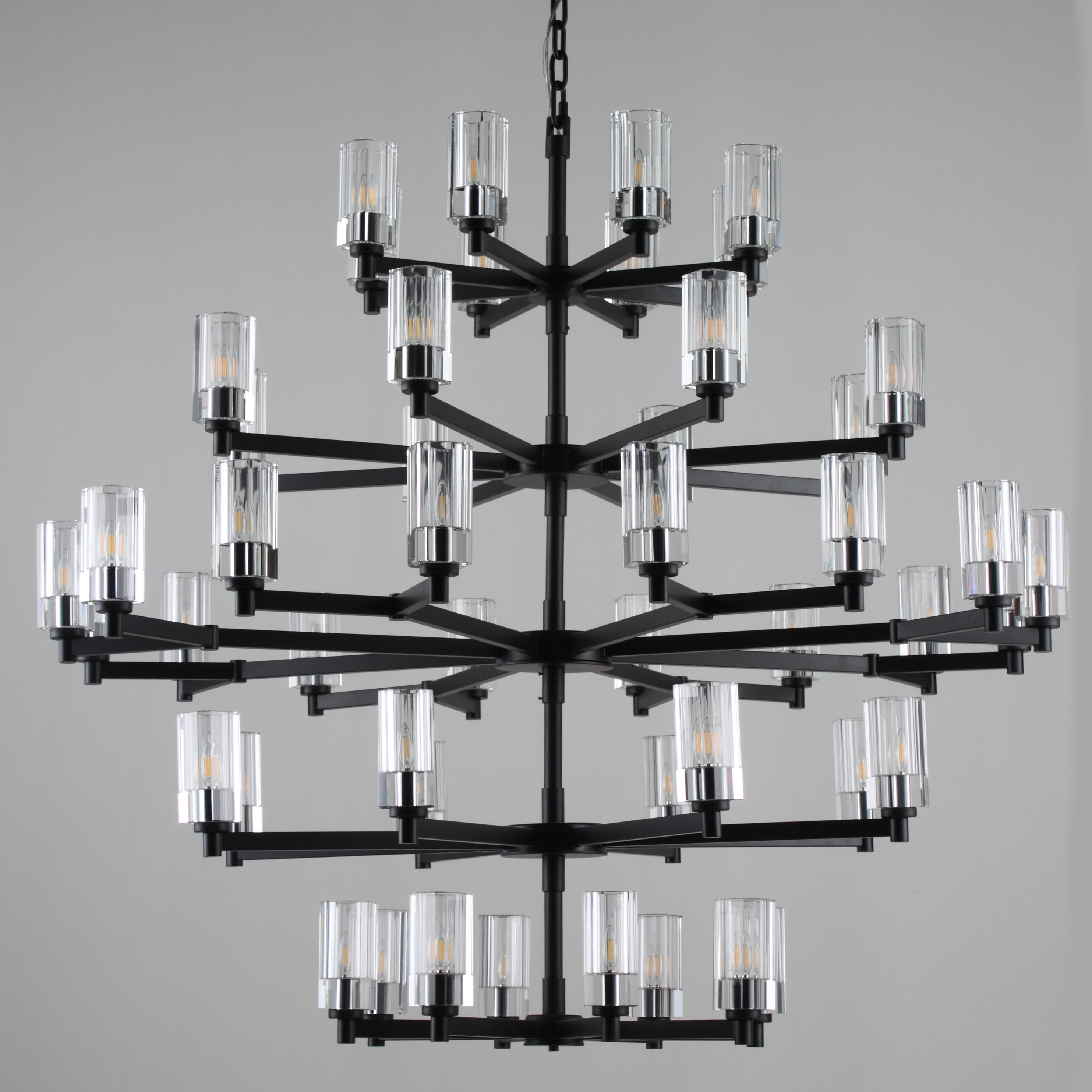 Kleidoscope Tiered/ Layered Large Crystal Fringe Chandelier - Italian Concept