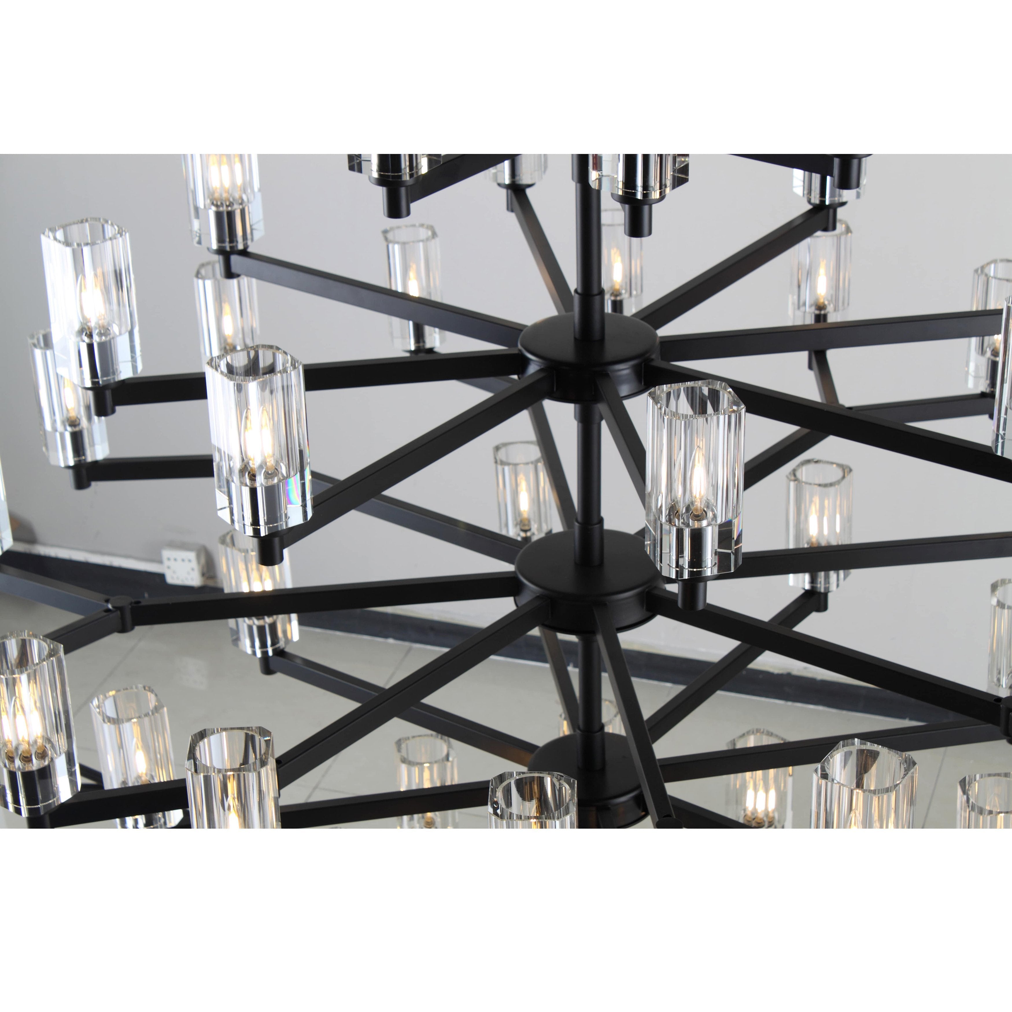 Kleidoscope Tiered/ Layered Large Crystal Fringe Chandelier - Italian Concept