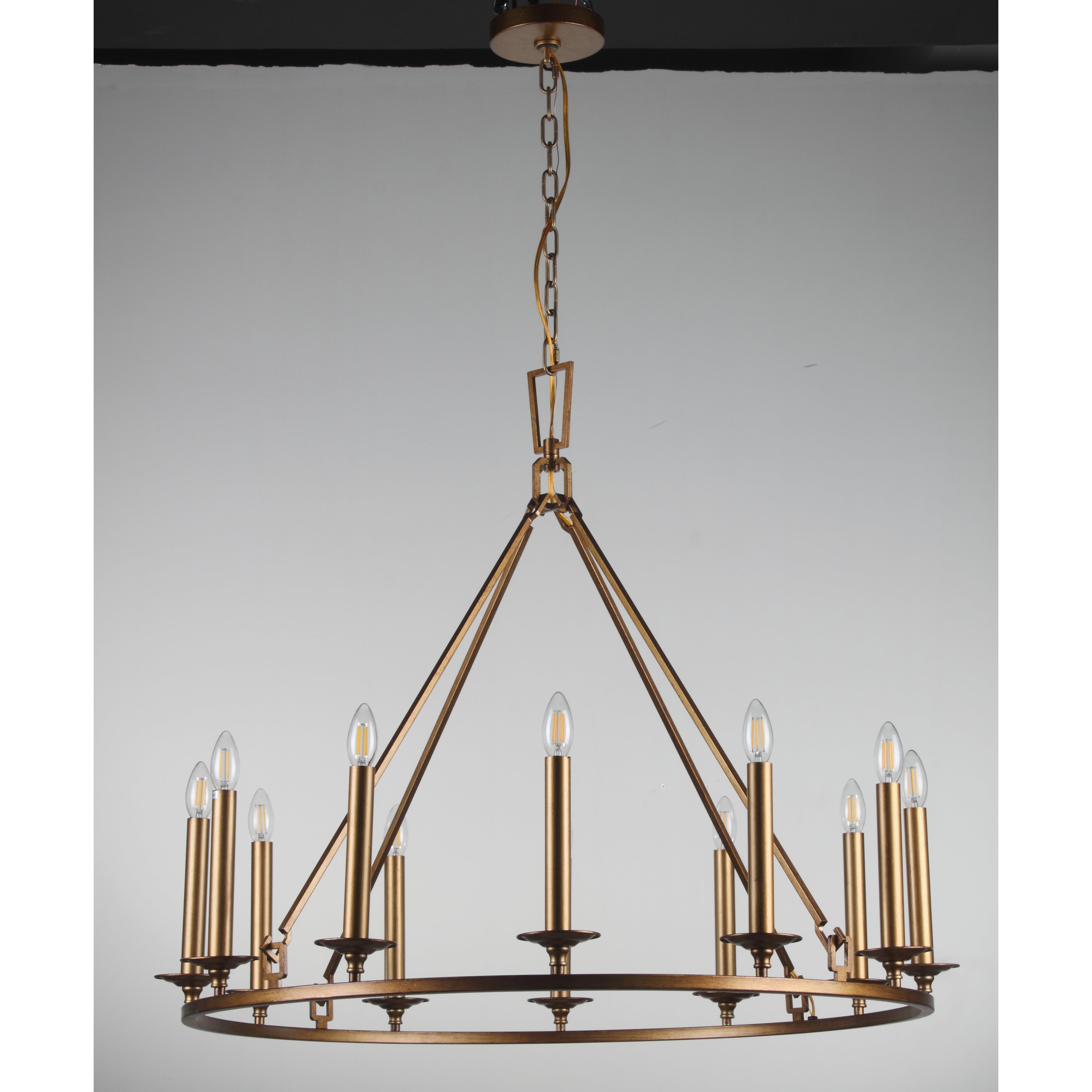 Wineyard Wheel Barrel Round 2-Tier Chandelier - Italian Concept