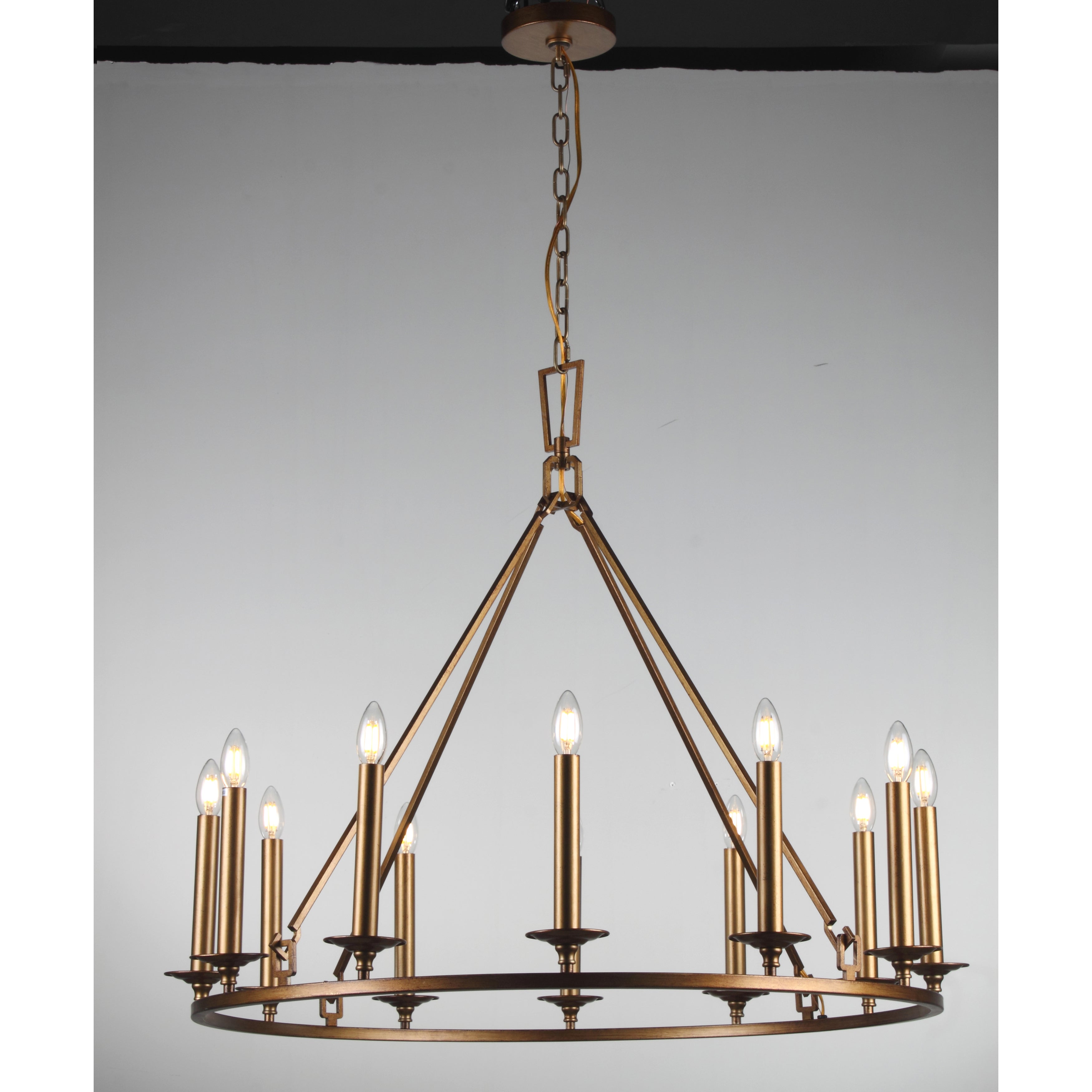 Wineyard Wheel Barrel Round 2-Tier Chandelier - Italian Concept