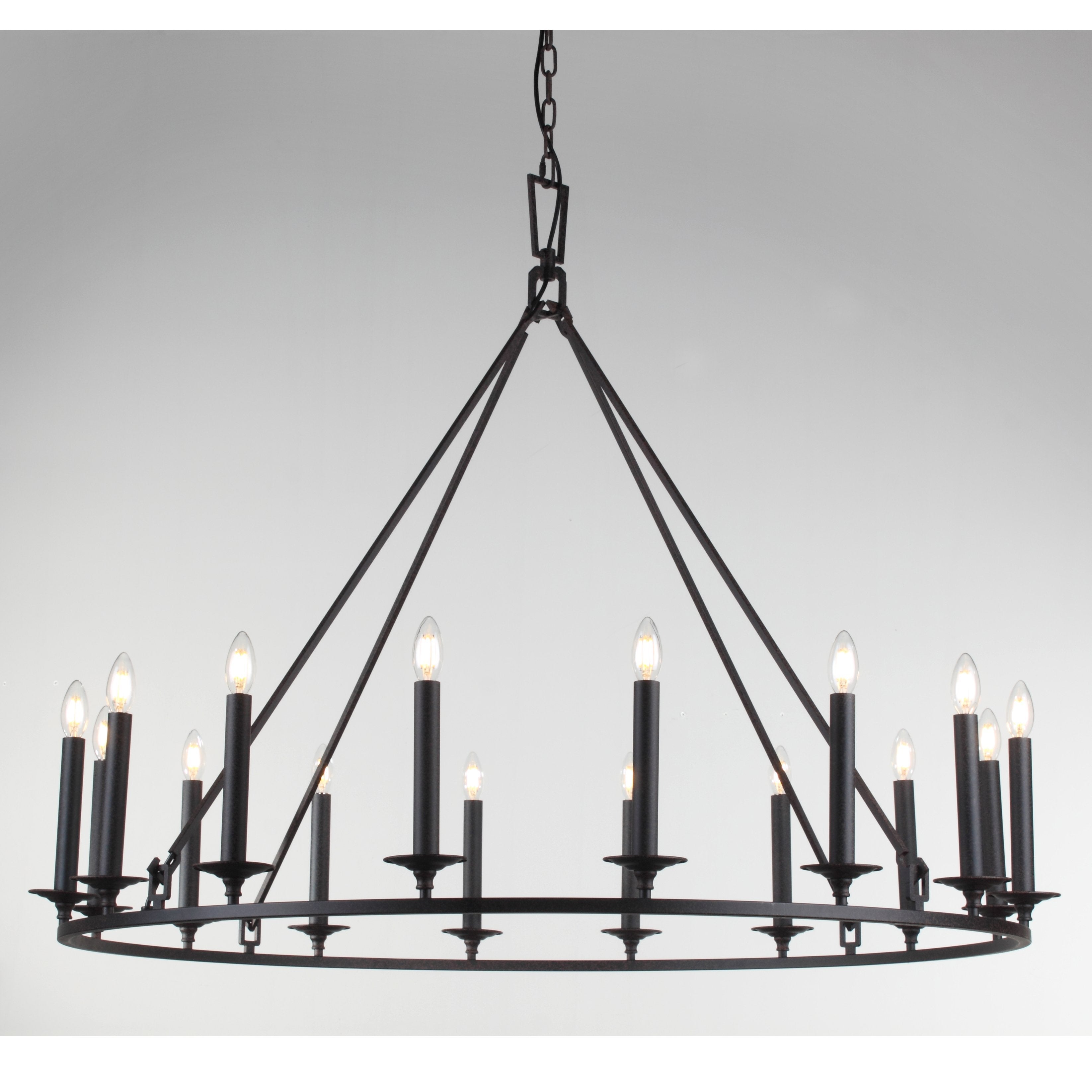 Wineyard Wheel Barrel Round Chandelier - Italian Concept