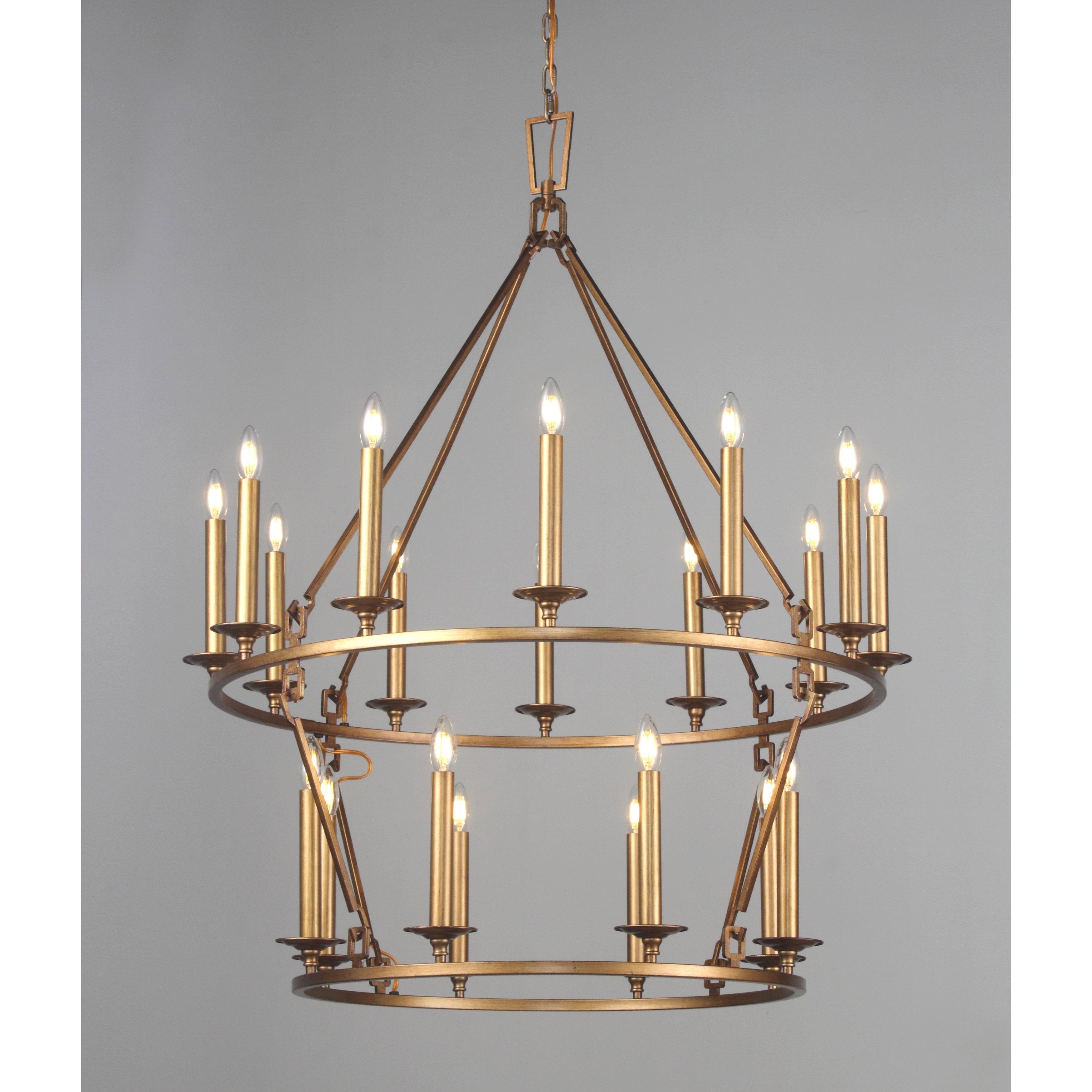 Wineyard Wheel Barrel Round 2-Tier Chandelier - Italian Concept