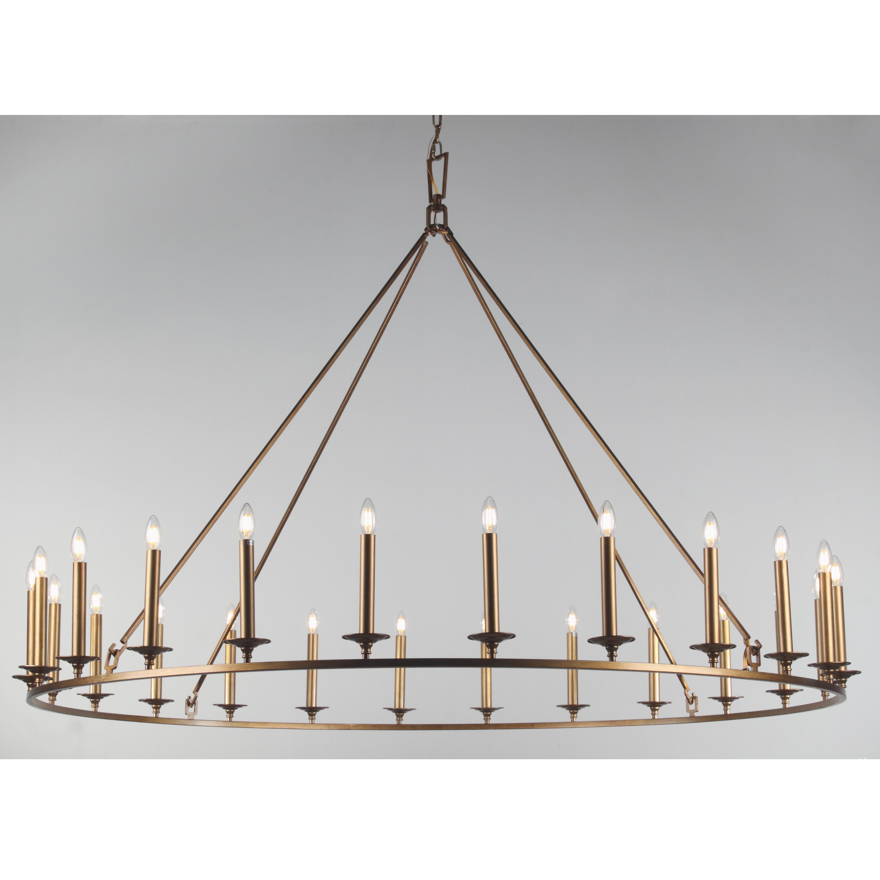 Wineyard Wheel Barrel Round 2-Tier Chandelier - Italian Concept