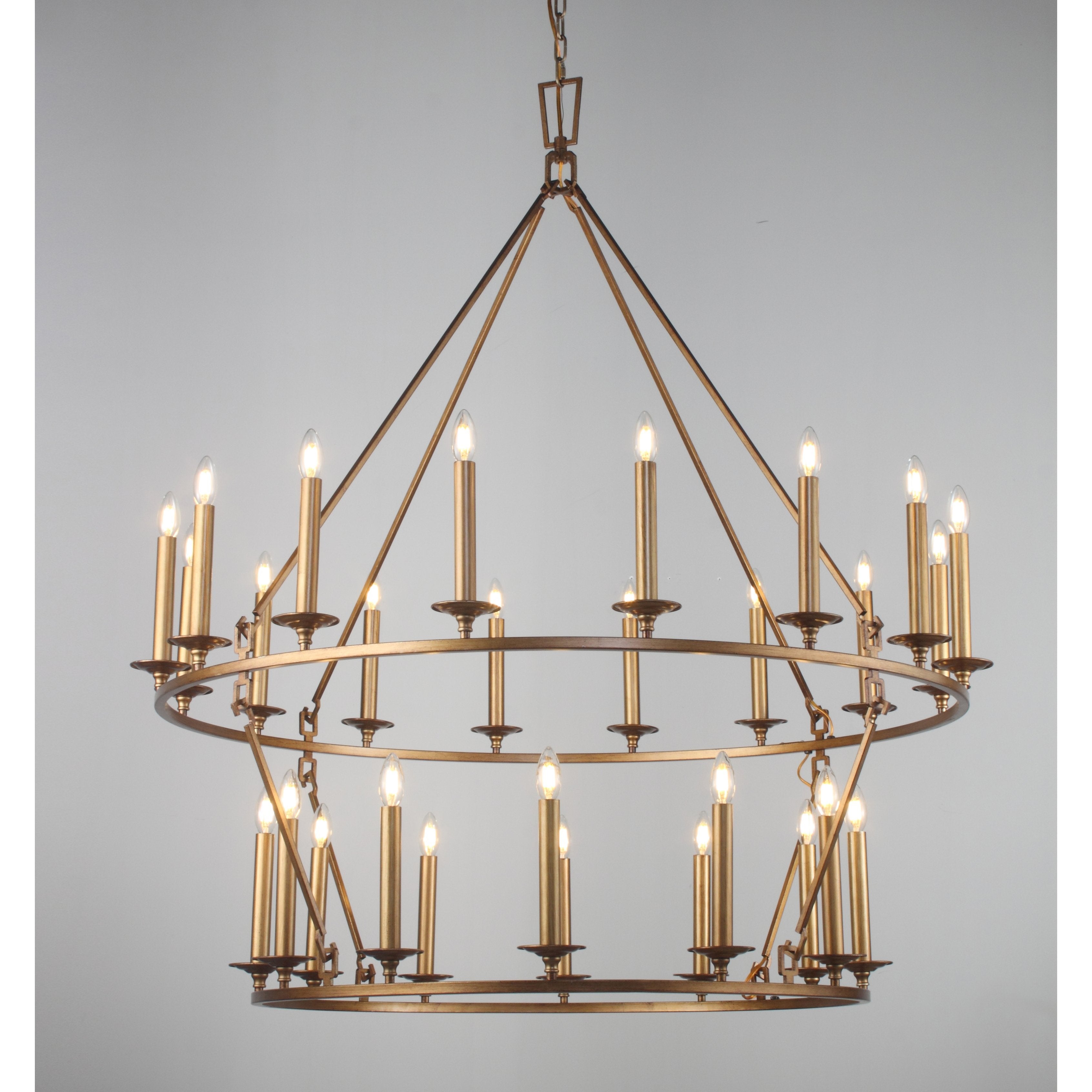 Wineyard Wheel Barrel Round 2-Tier Chandelier - Italian Concept