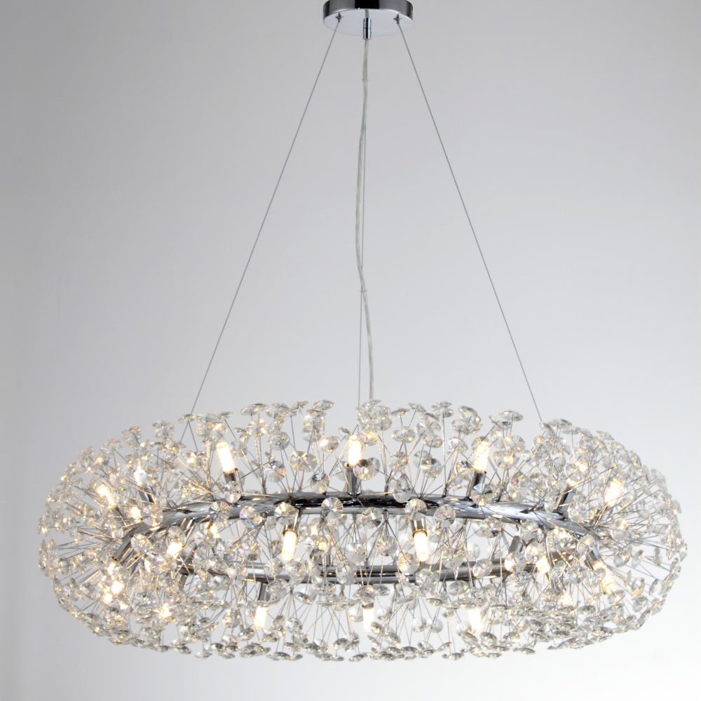 Dandelion Halo Round Crystal Ring Chandelier - Italian Concept -