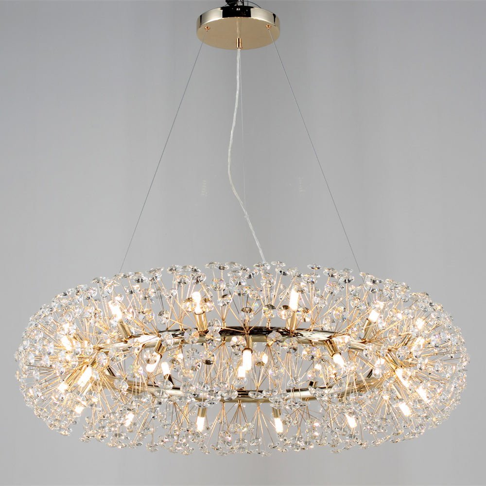 Dandelion Halo Round Crystal Ring Chandelier - Italian Concept -