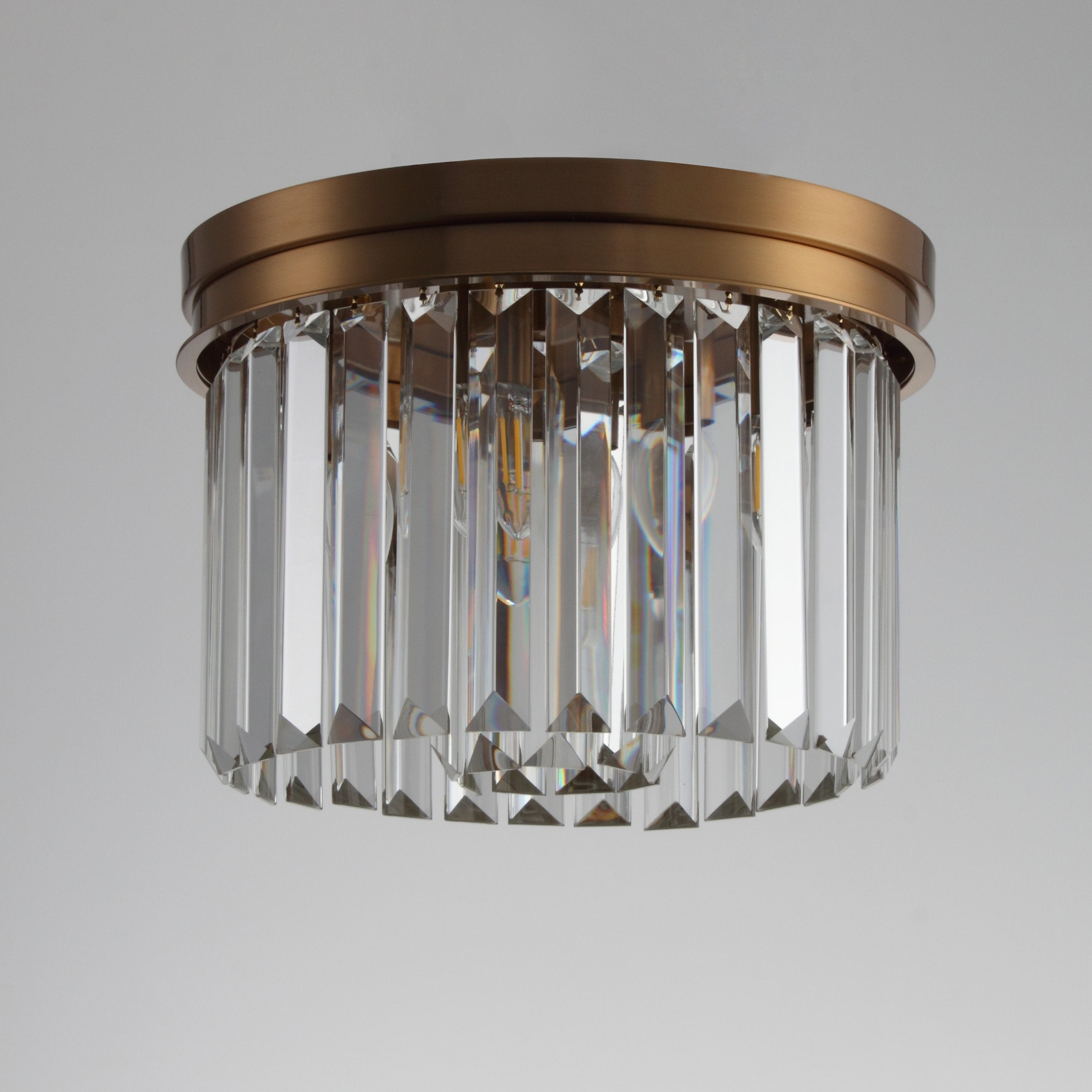 Odeon Flushmount 1-Tier Odeon Crystal Fringe Chandelier - Italian Concept -