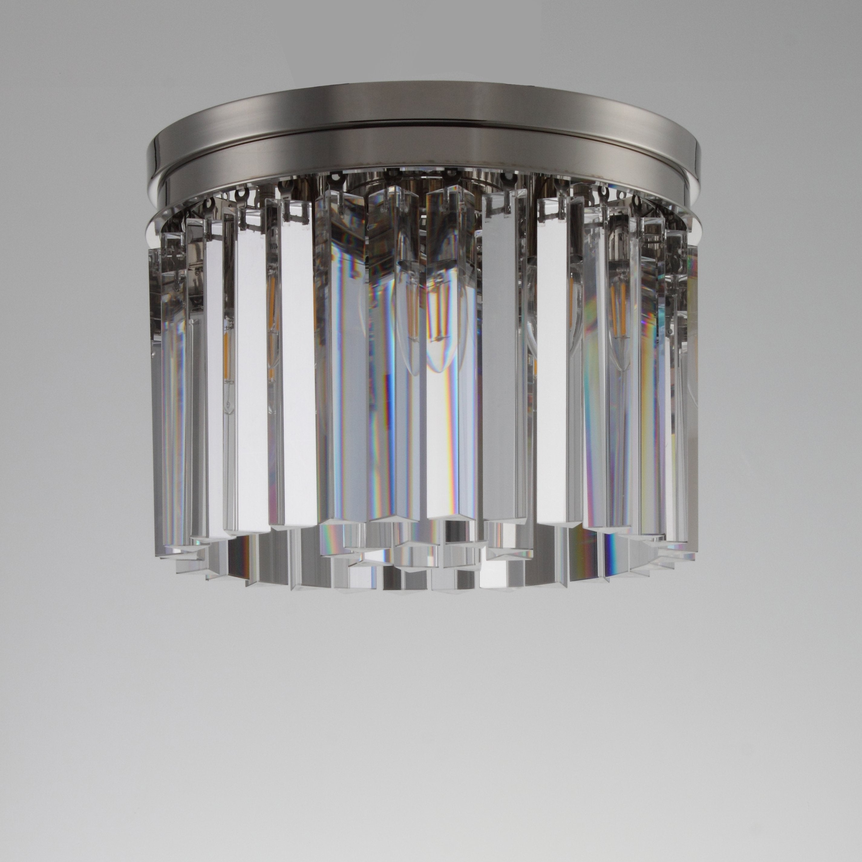 Odeon Flushmount 1-Tier Odeon Crystal Fringe Chandelier - Italian Concept -