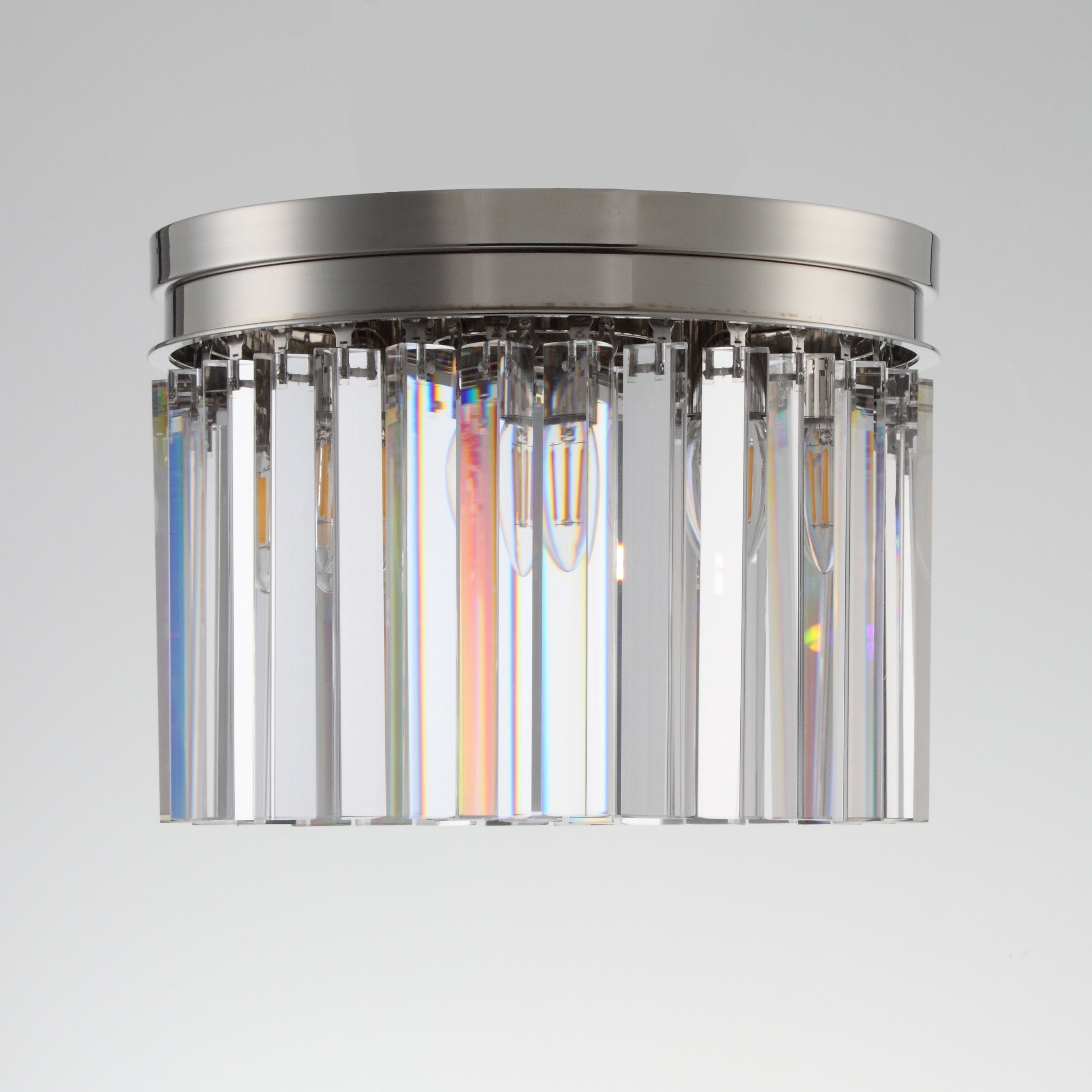 Odeon Flushmount 1-Tier Odeon Crystal Fringe Chandelier - Italian Concept -