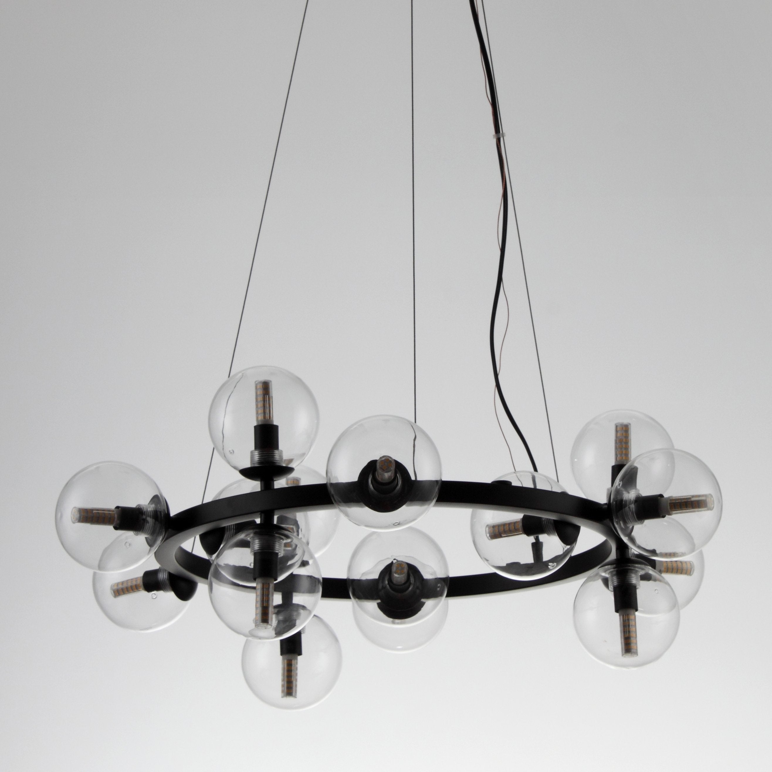 Sepi Glass Globe / Bubble Round Ring Chandelier - Italian Concept -