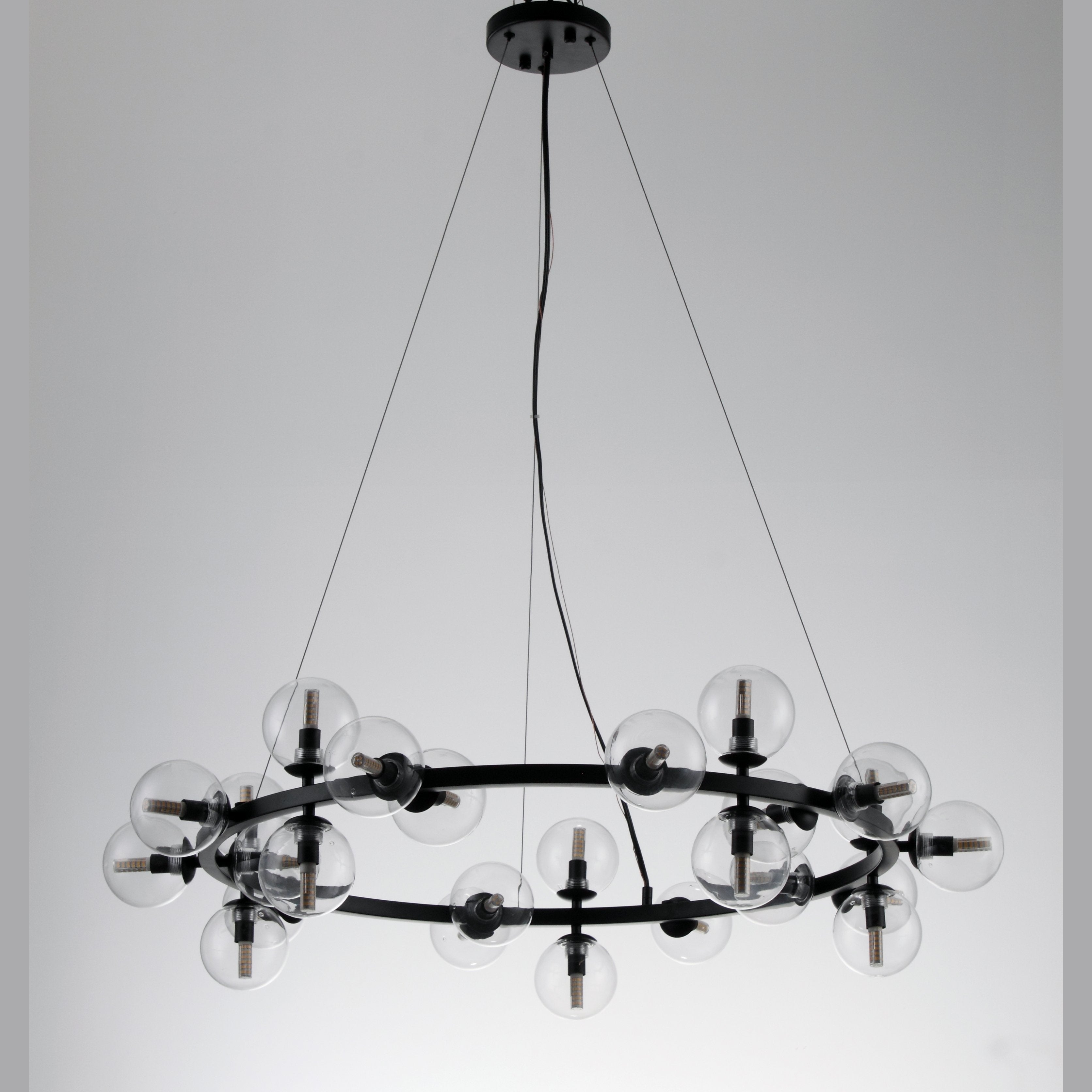 Sepi Glass Globe / Bubble Round Ring Chandelier - Italian Concept -