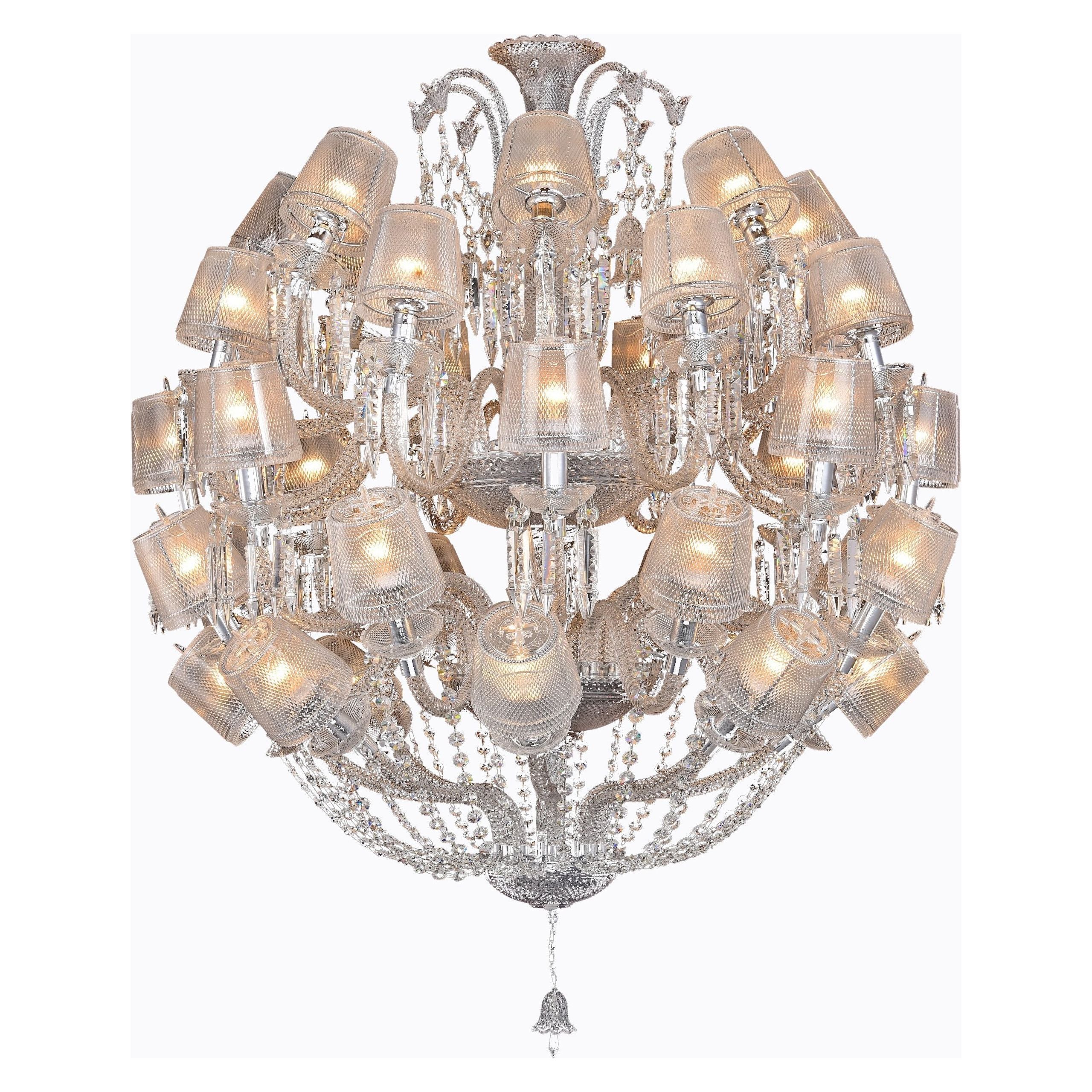 Adeline Leaded Round 50 Light Crystal Chandelier - Italian Concept -