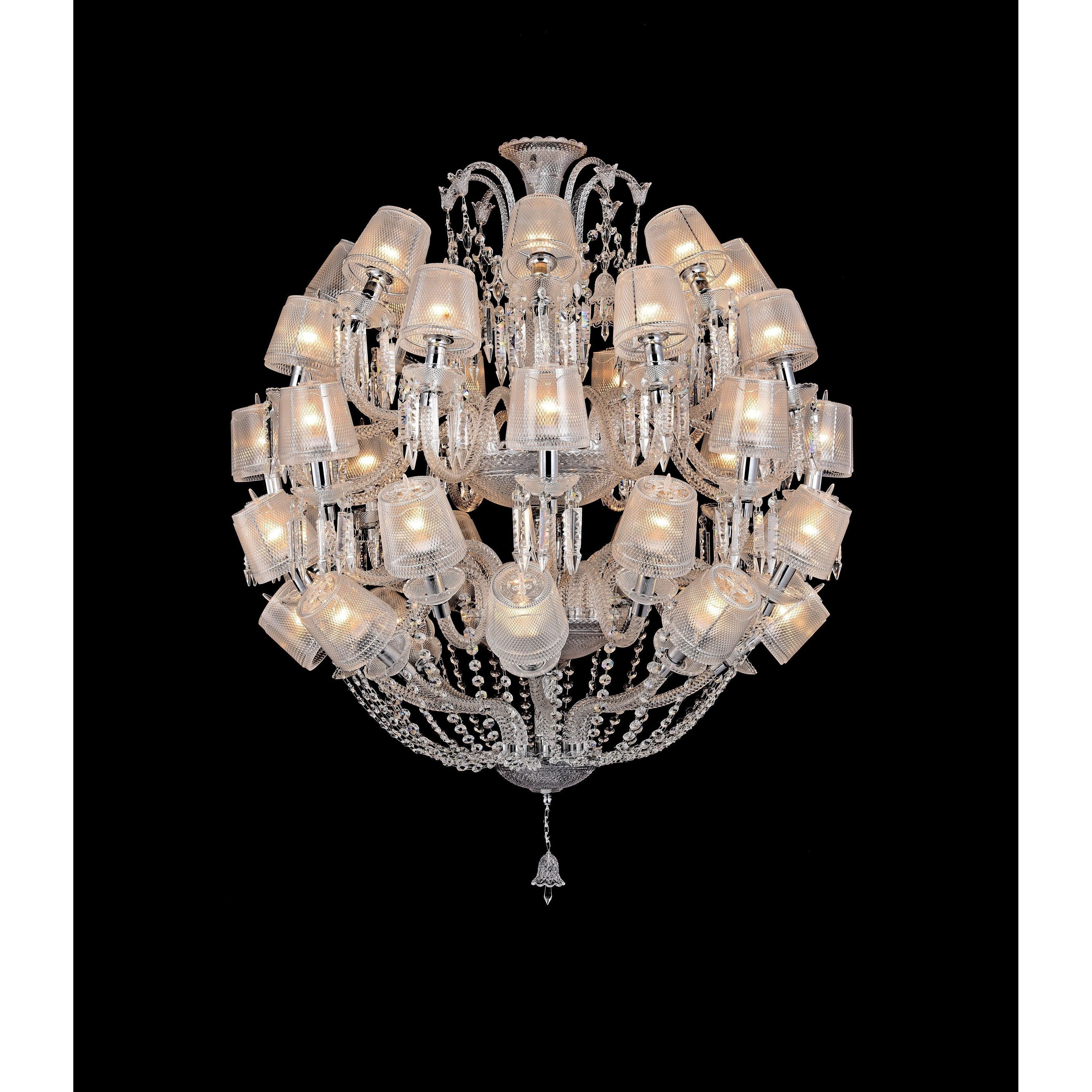 Adeline Leaded Round 50 Light Crystal Chandelier - Italian Concept -