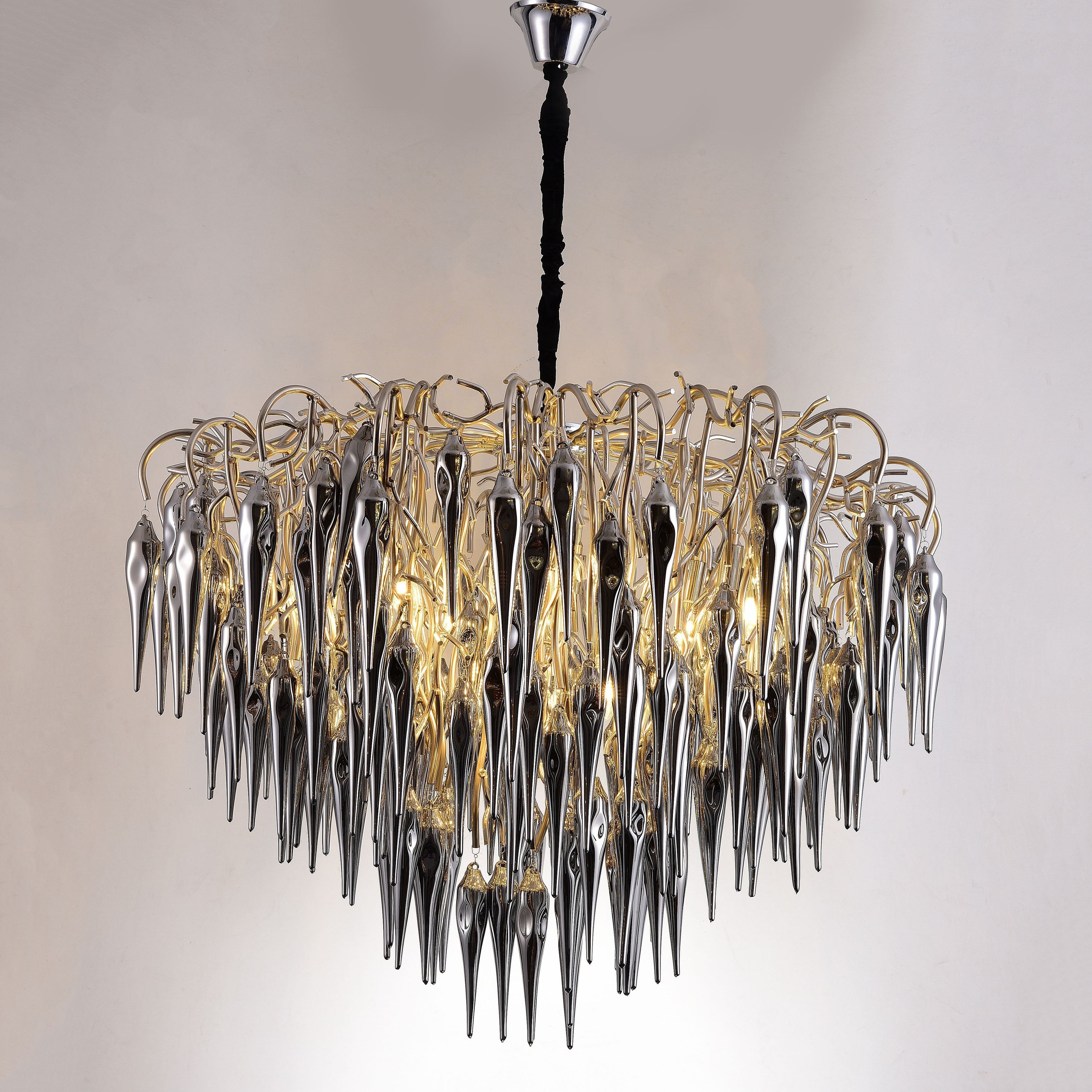 Glacier Organic Branching Smoke Glass Chandelier 8035-14 - Italian Concept