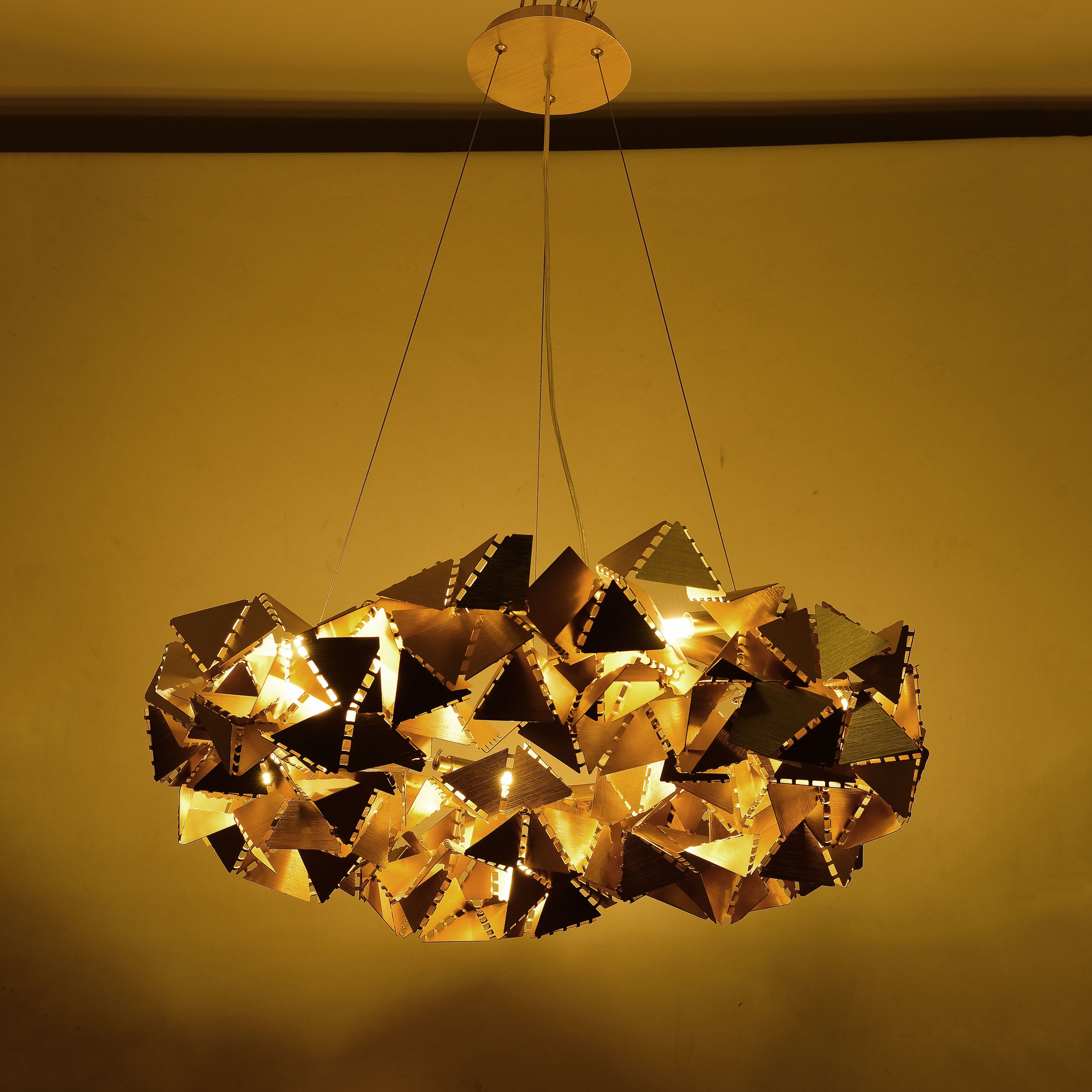 Origami Round Metal Chandelier - Italian Concept -