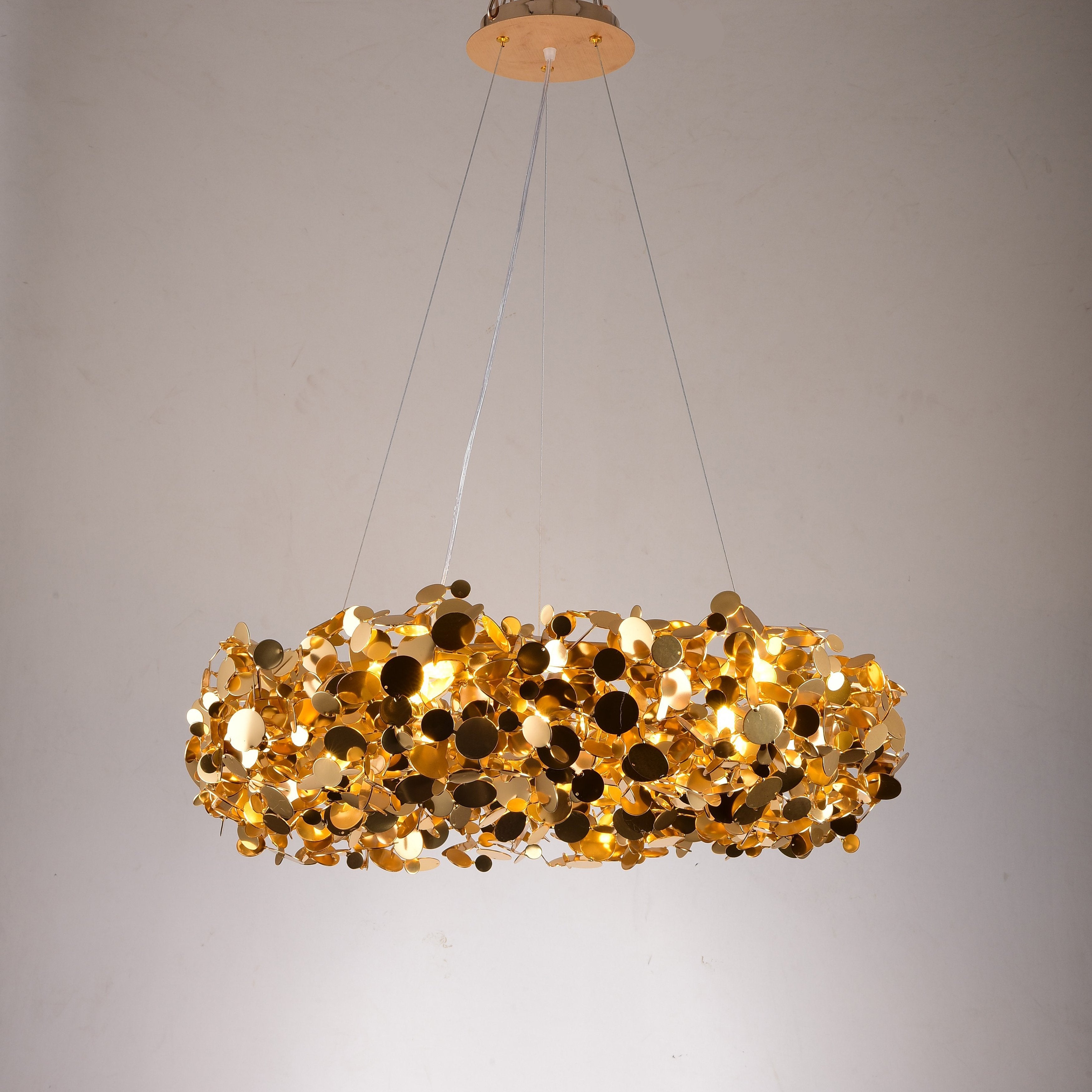 Plutot Halo Round Penny Chandelier - Italian Concept