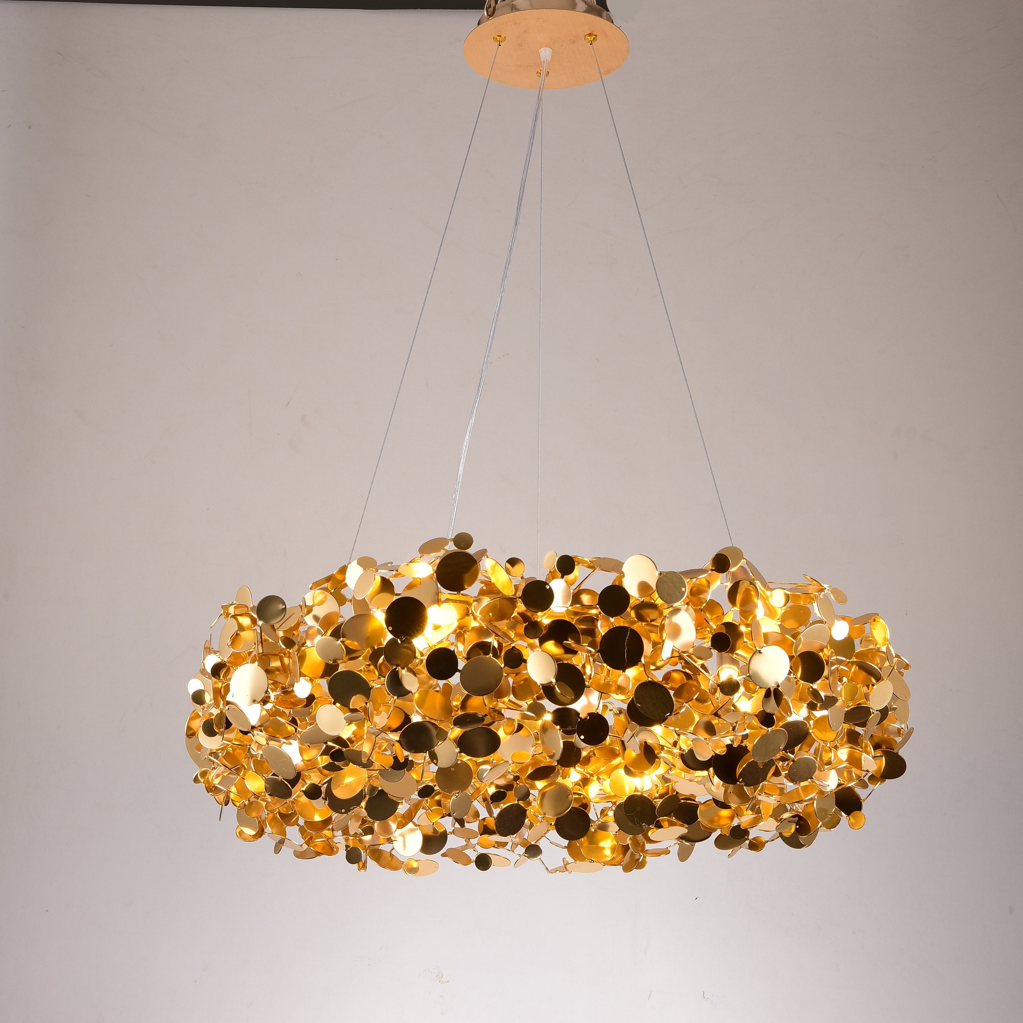 Plutot Halo Round Penny Chandelier - Italian Concept
