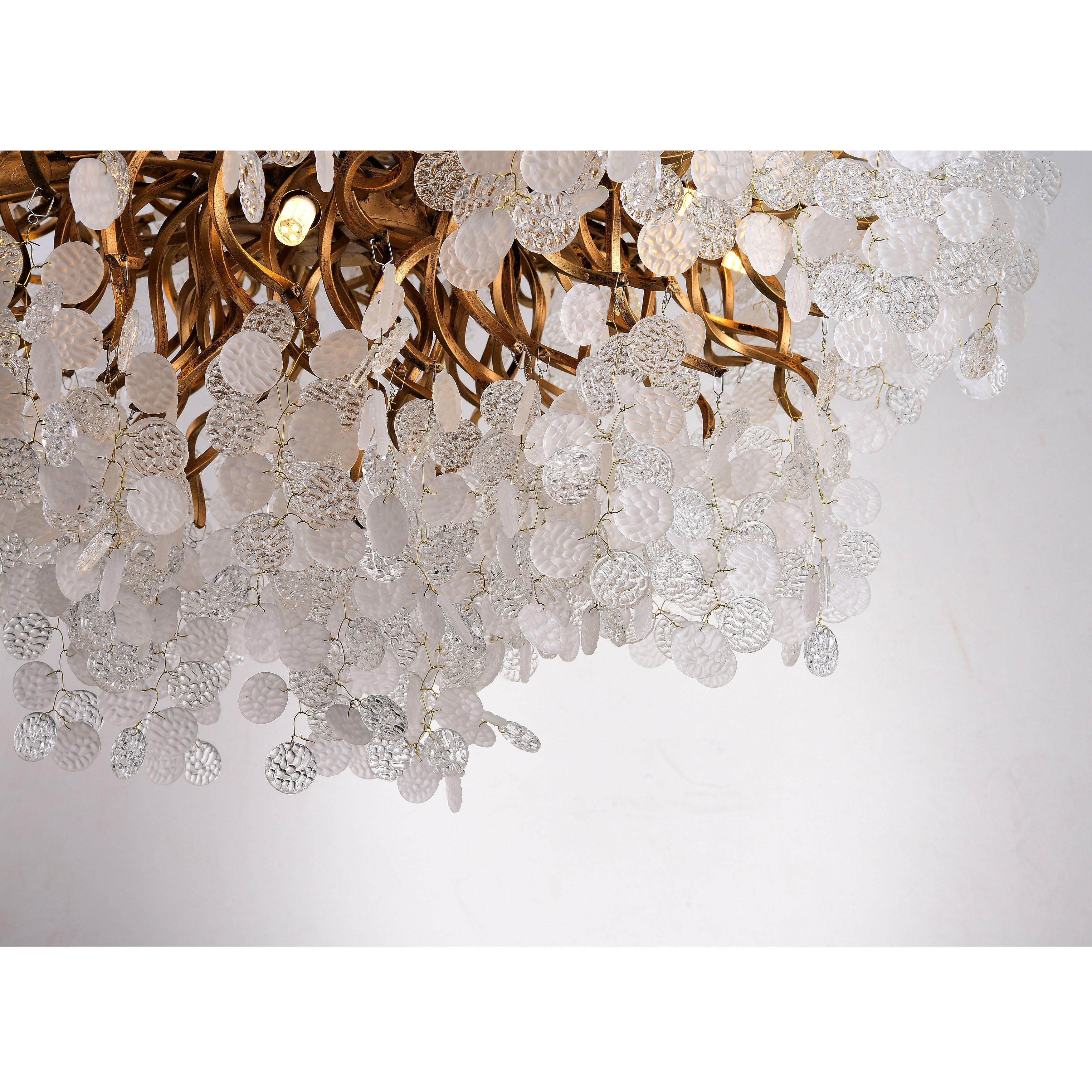 Quatre Organic Branching Round Penny Chandelier - Italian Concept