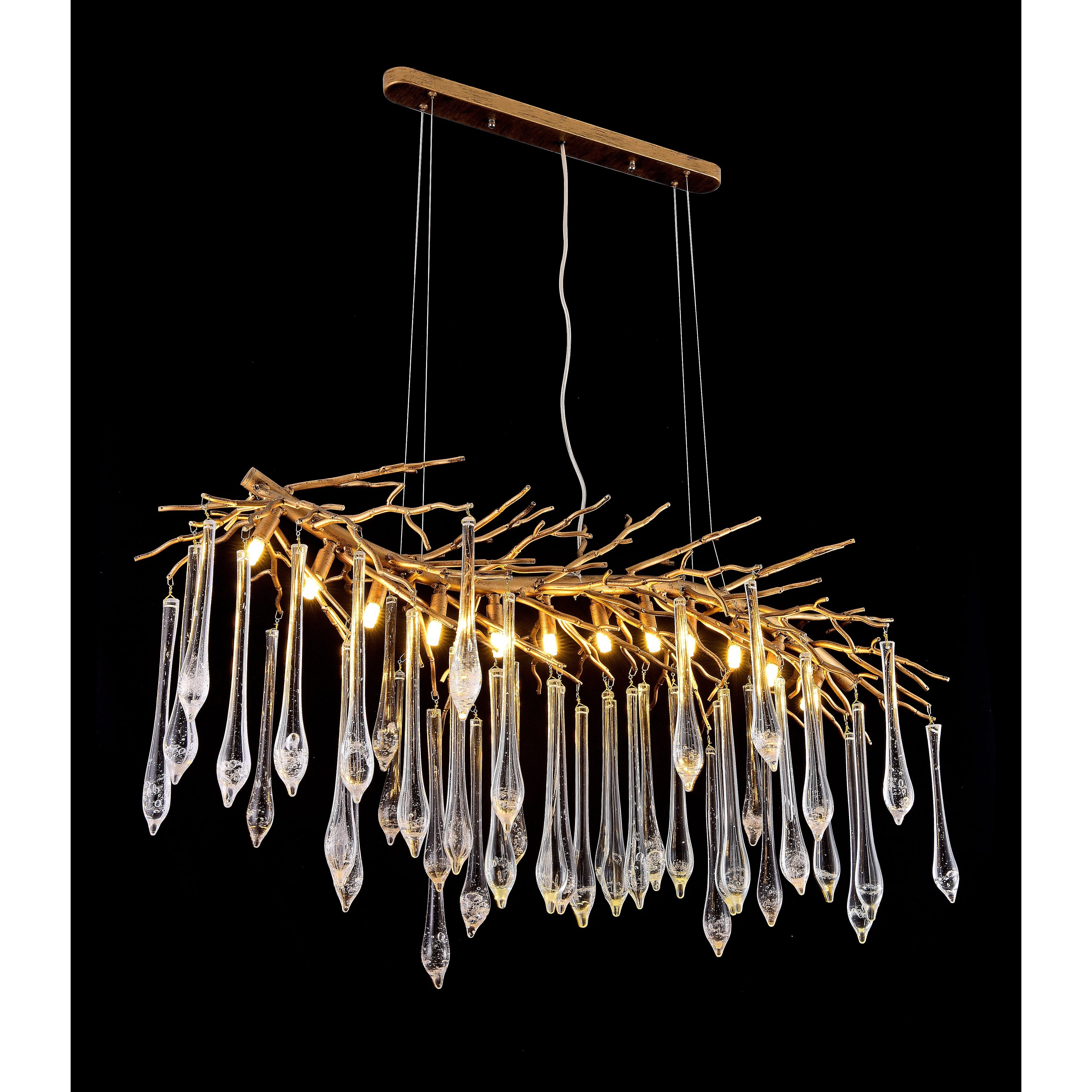 Opal Linear Organic Branching Chandelier - Italian Concept -