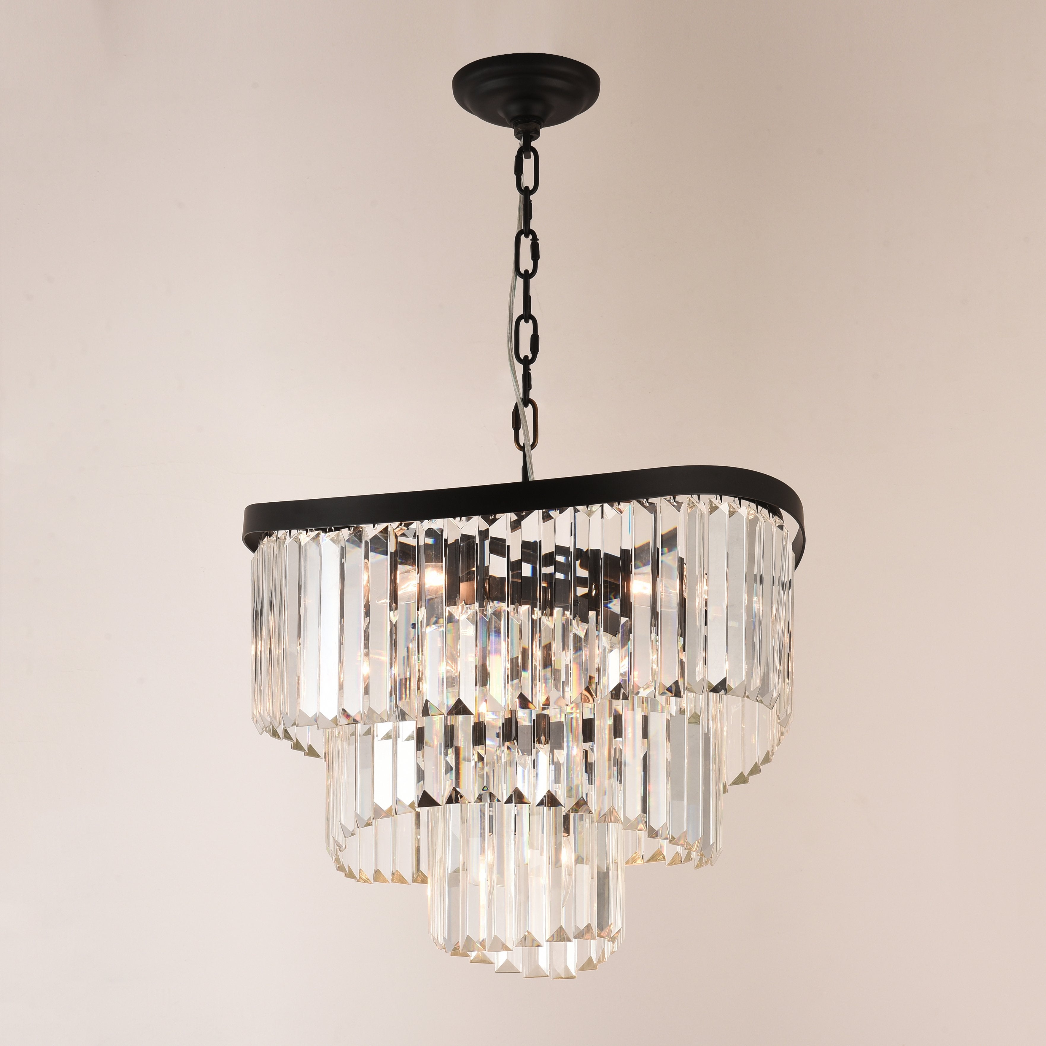Roundel Odeon Fringe Crystal Chandelier - Italian Concept