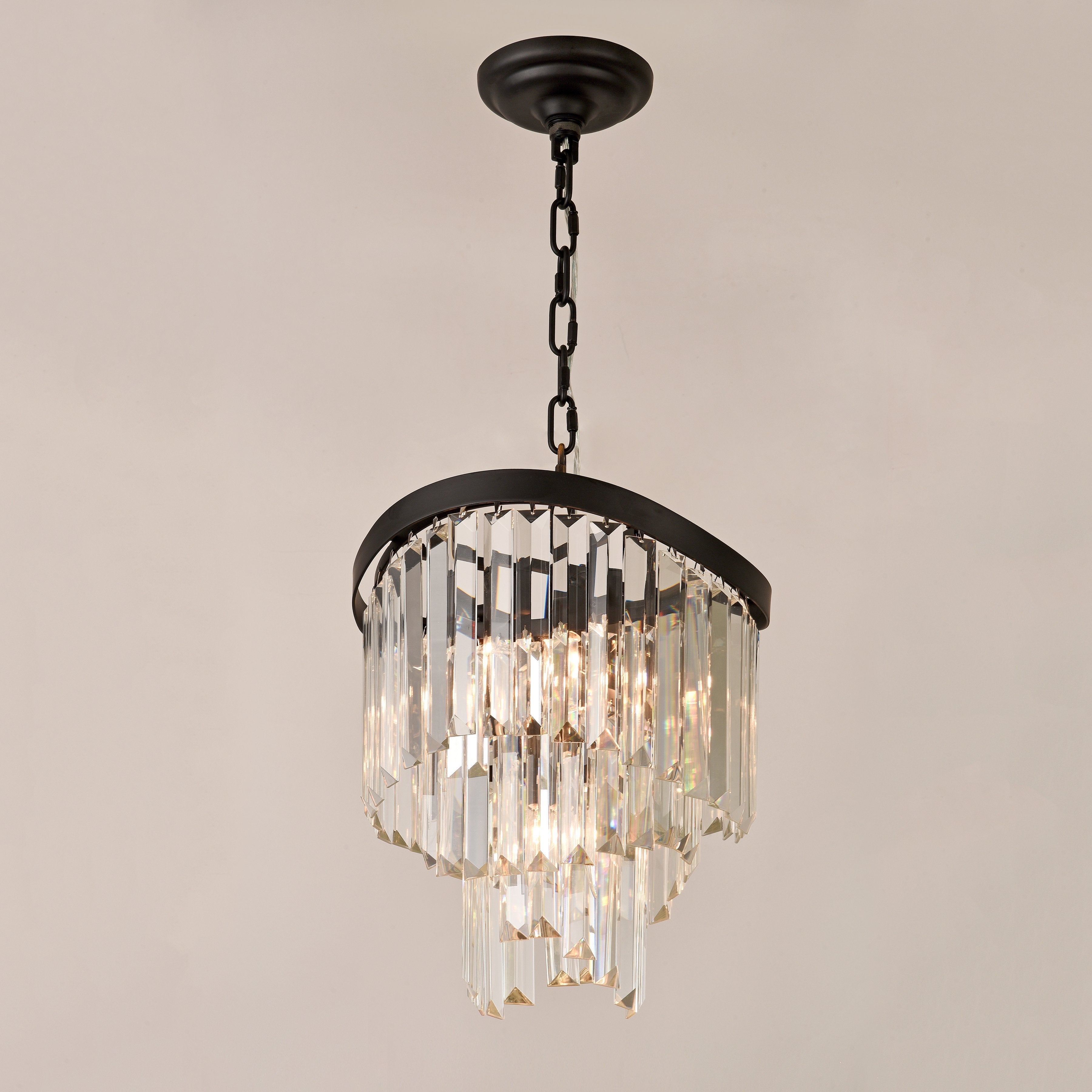 Roundel Odeon Fringe Crystal Chandelier - Italian Concept