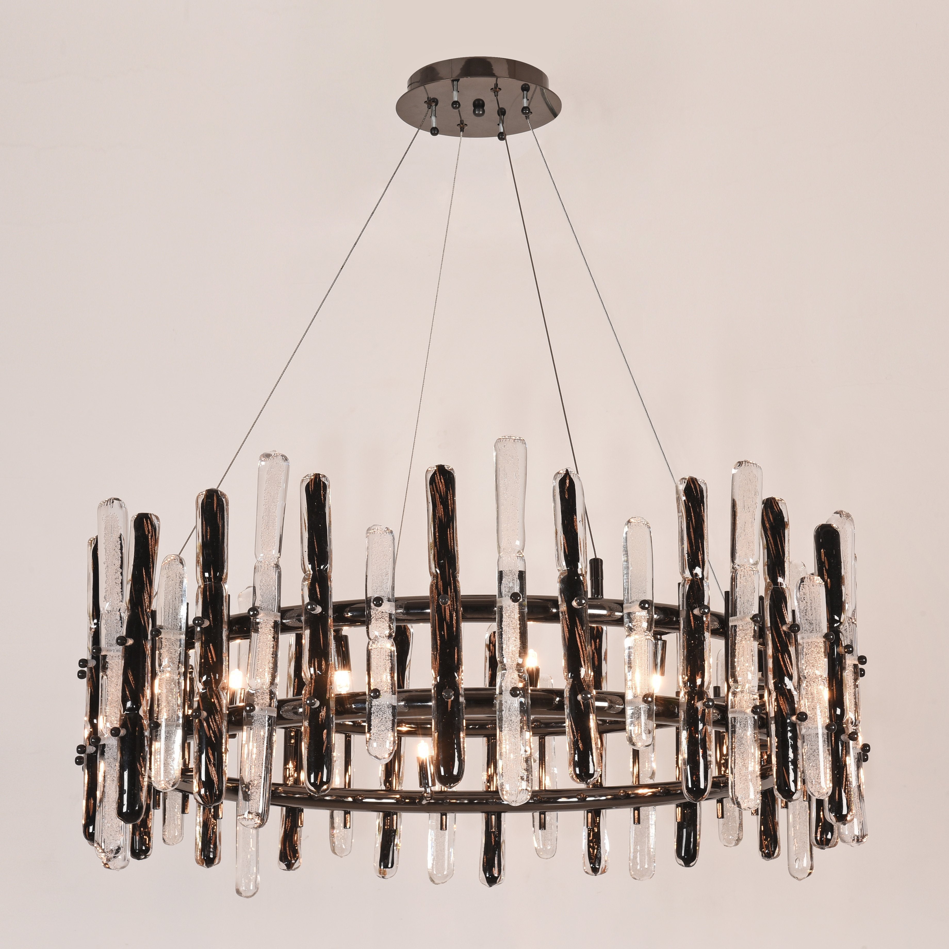 Sanjil Round Glass Chandelier - Italian Concept