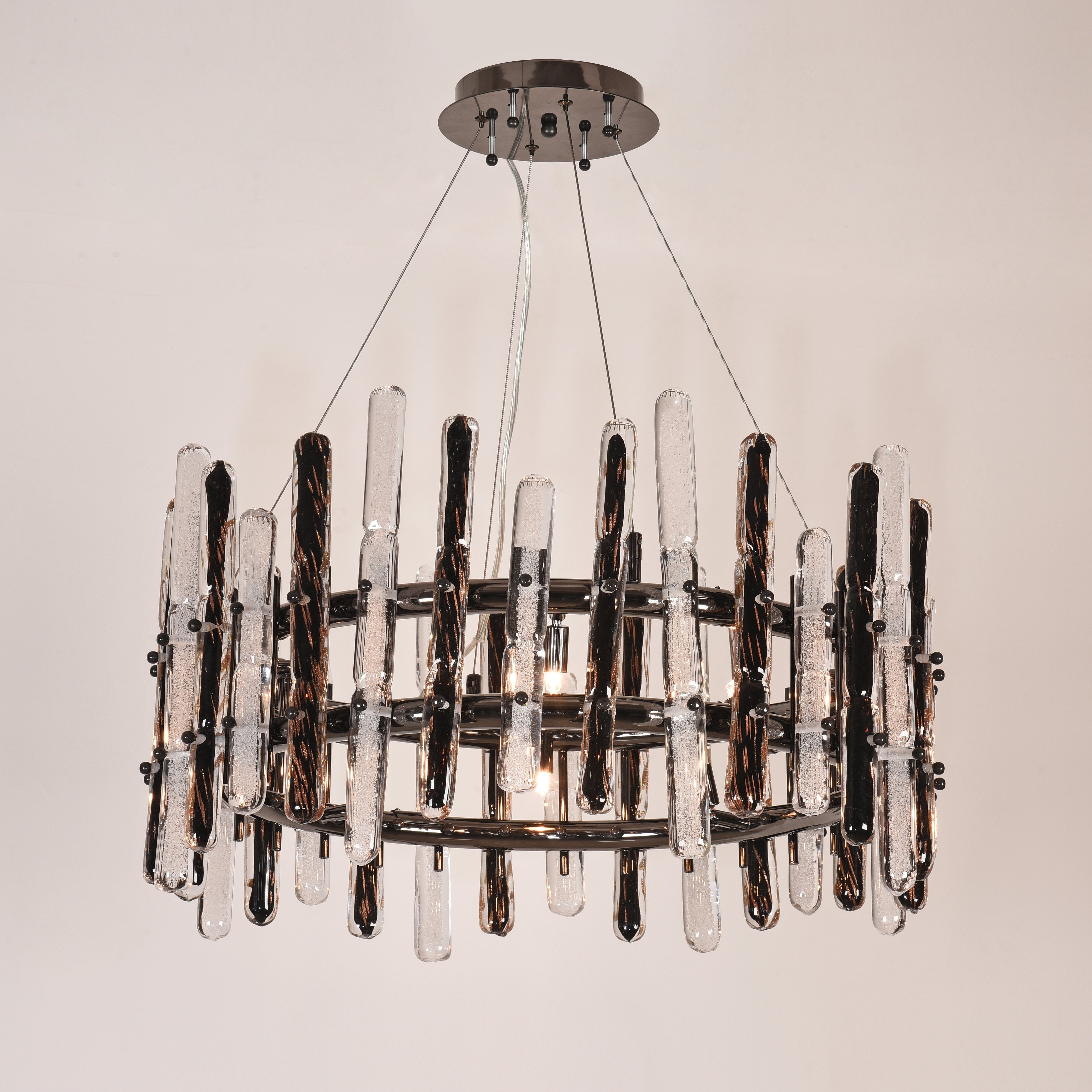 Sanjil Round Glass Chandelier - Italian Concept