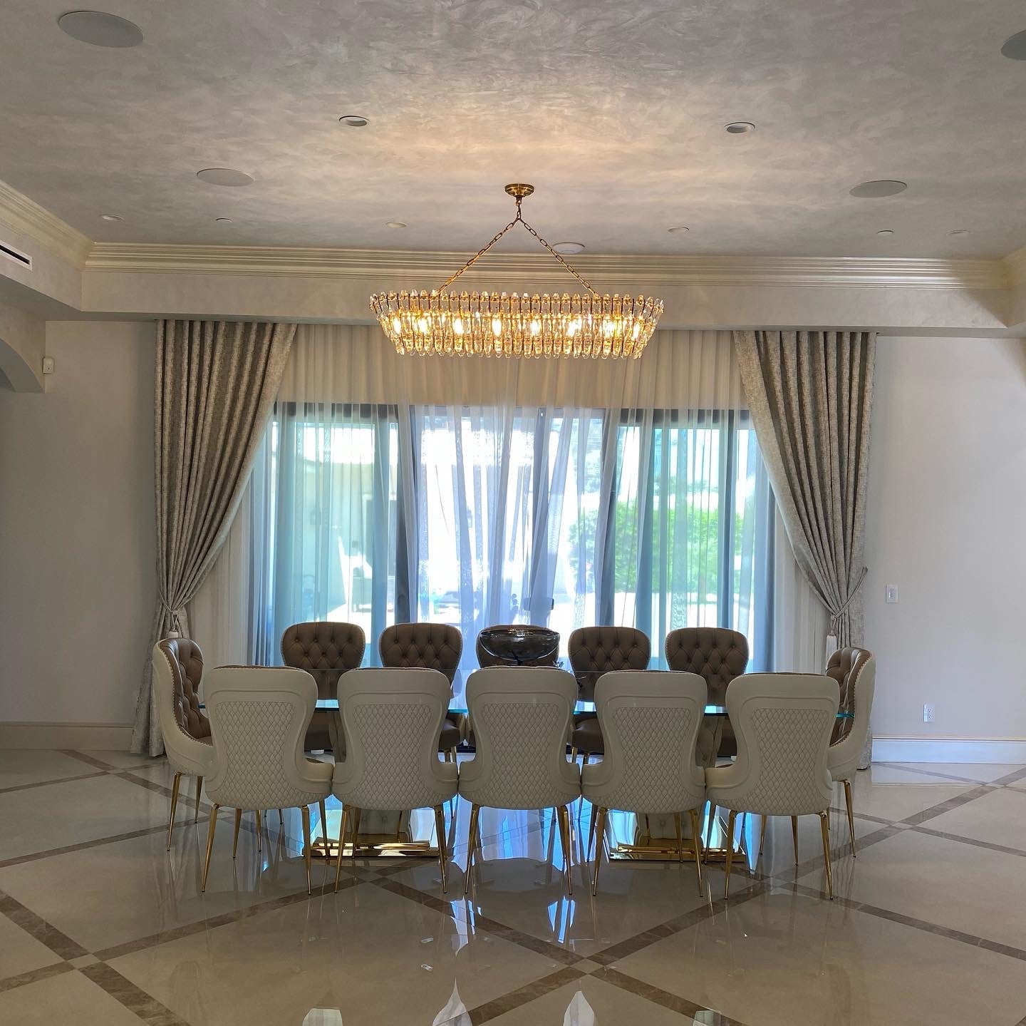 Sol Odeon Linear Crystal Chandelier - Italian Concept