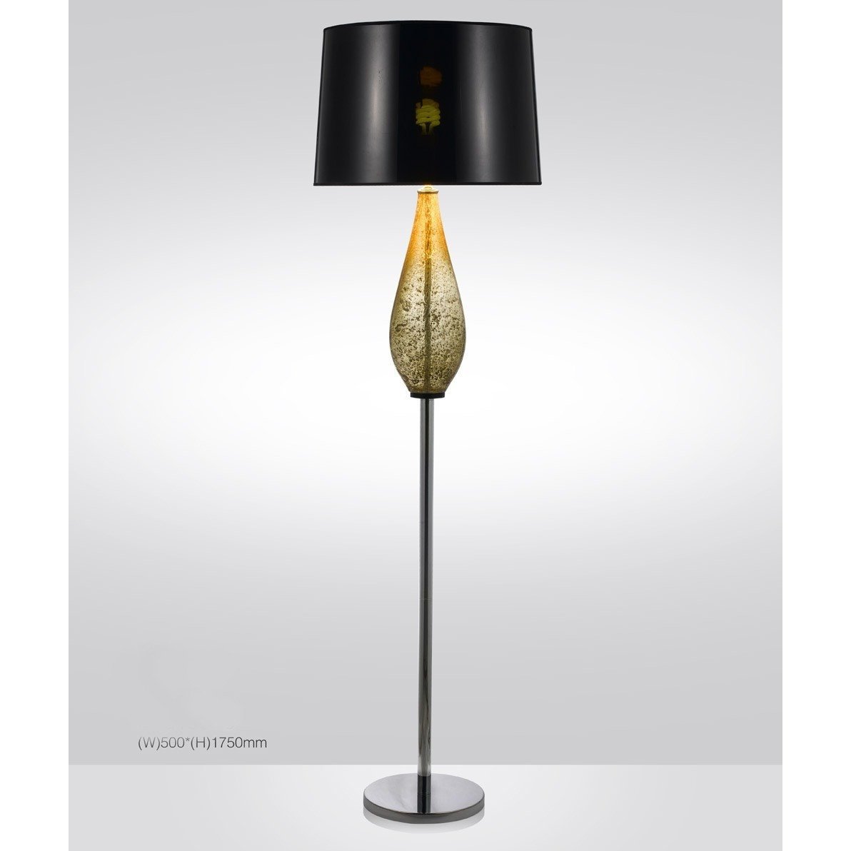 Harrod's Hand-Crafted Blown Glass Floor Lamp With Shade - Italian Concept