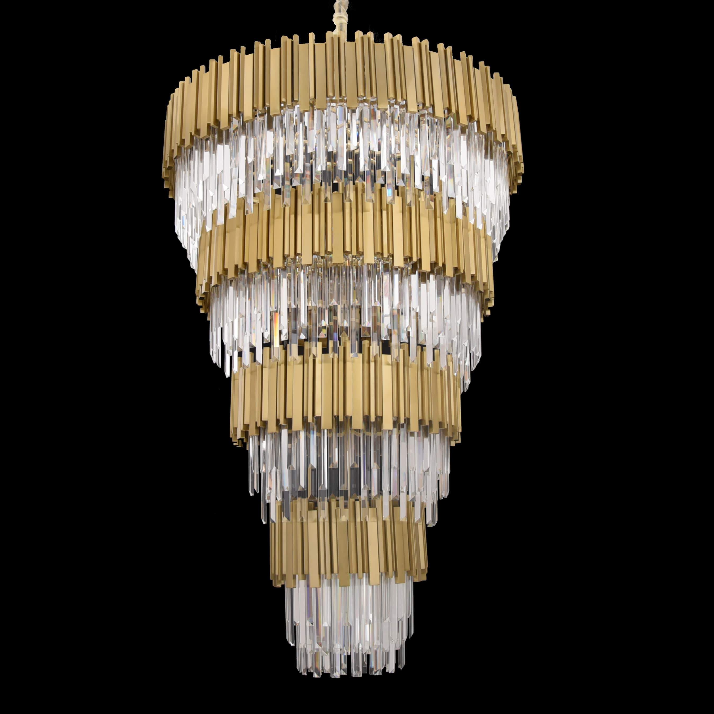 Colonnade Tiered Round Crystal Chandelier - Italian Concept -