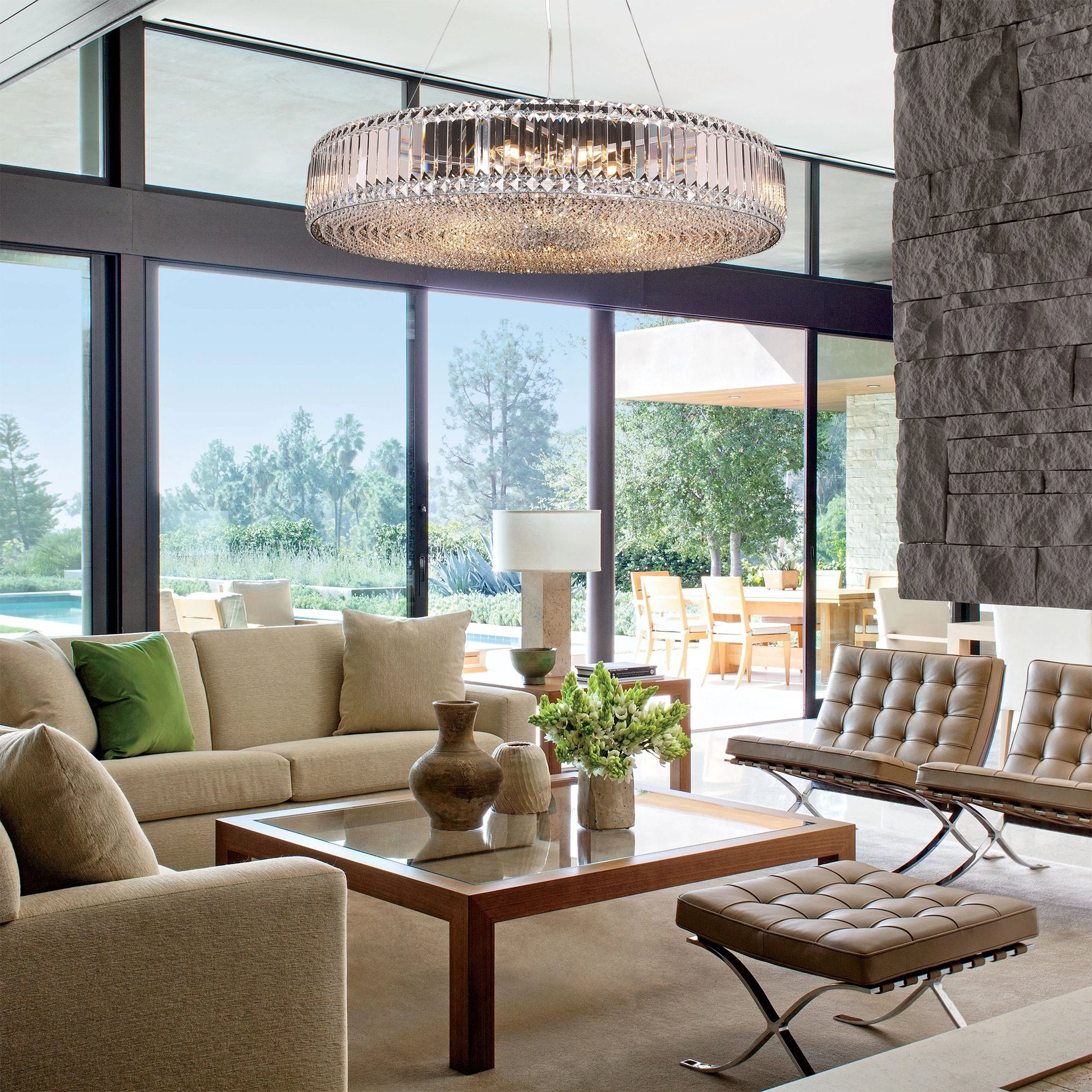 Brickell Round Crystal Ring Chandelier - Italian Concept