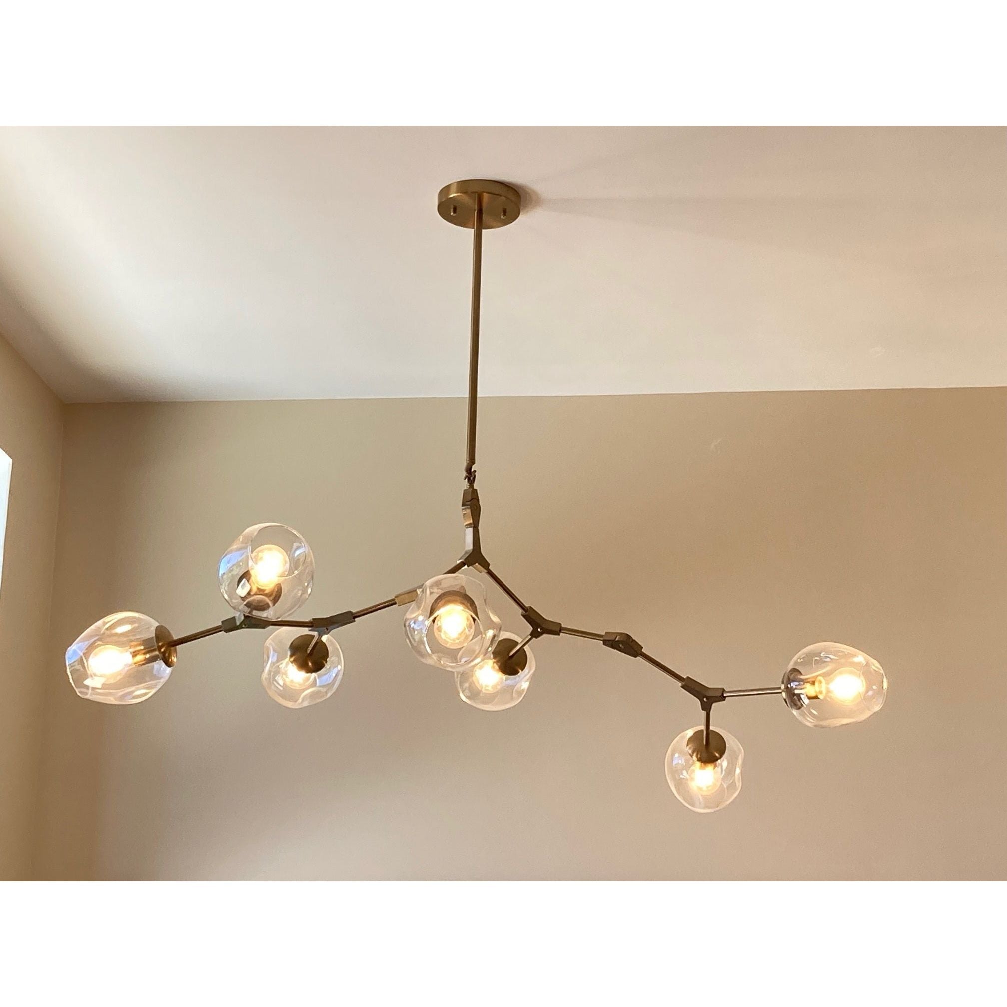 Metal Releaf Horizontal Globe Branching Bubble Chandelier - Italian Concept