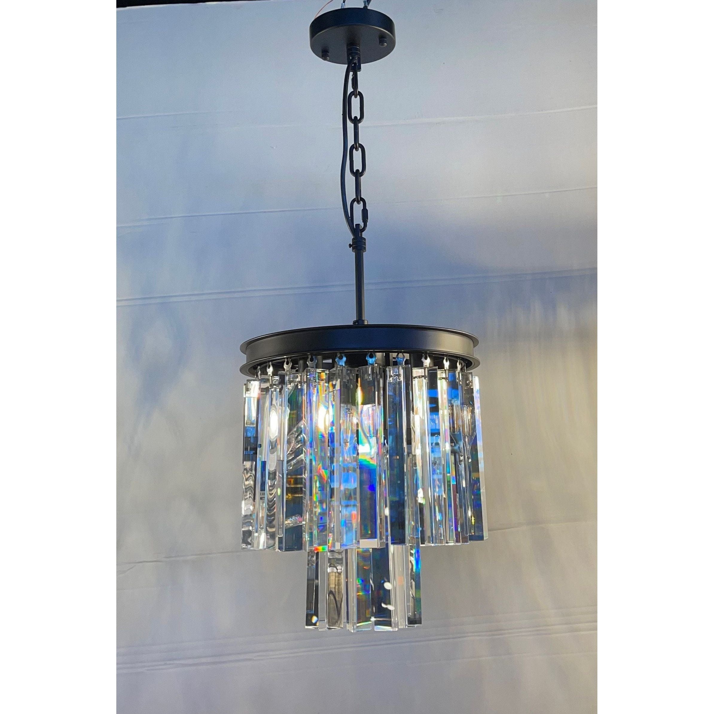 Apex Odeon Round Crystal Fringe Chandelier Collection - Italian Concept -