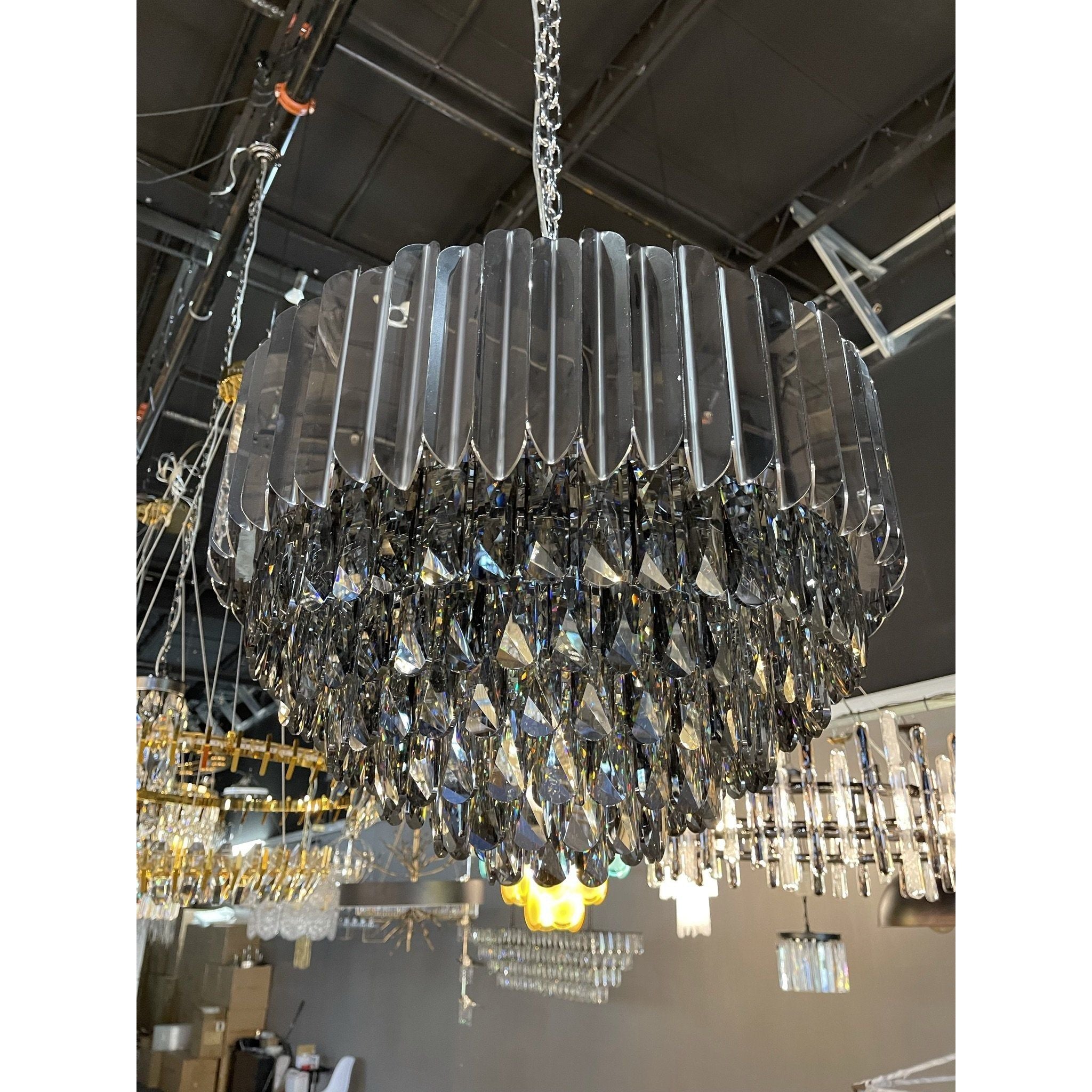 Alicante Tiered Round Crystal Chandelier - Italian Concept -